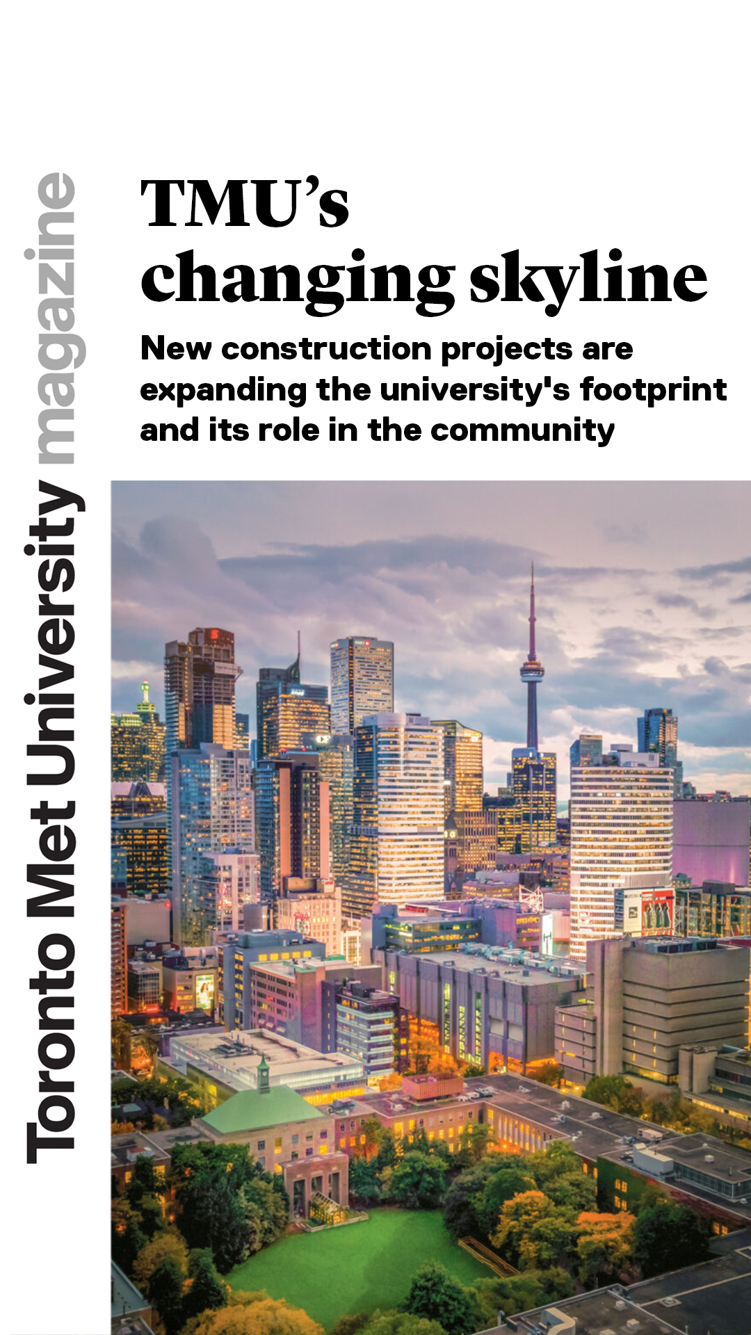 Toronto Metropolitan University Facebook ad: TMU’s changing skyline