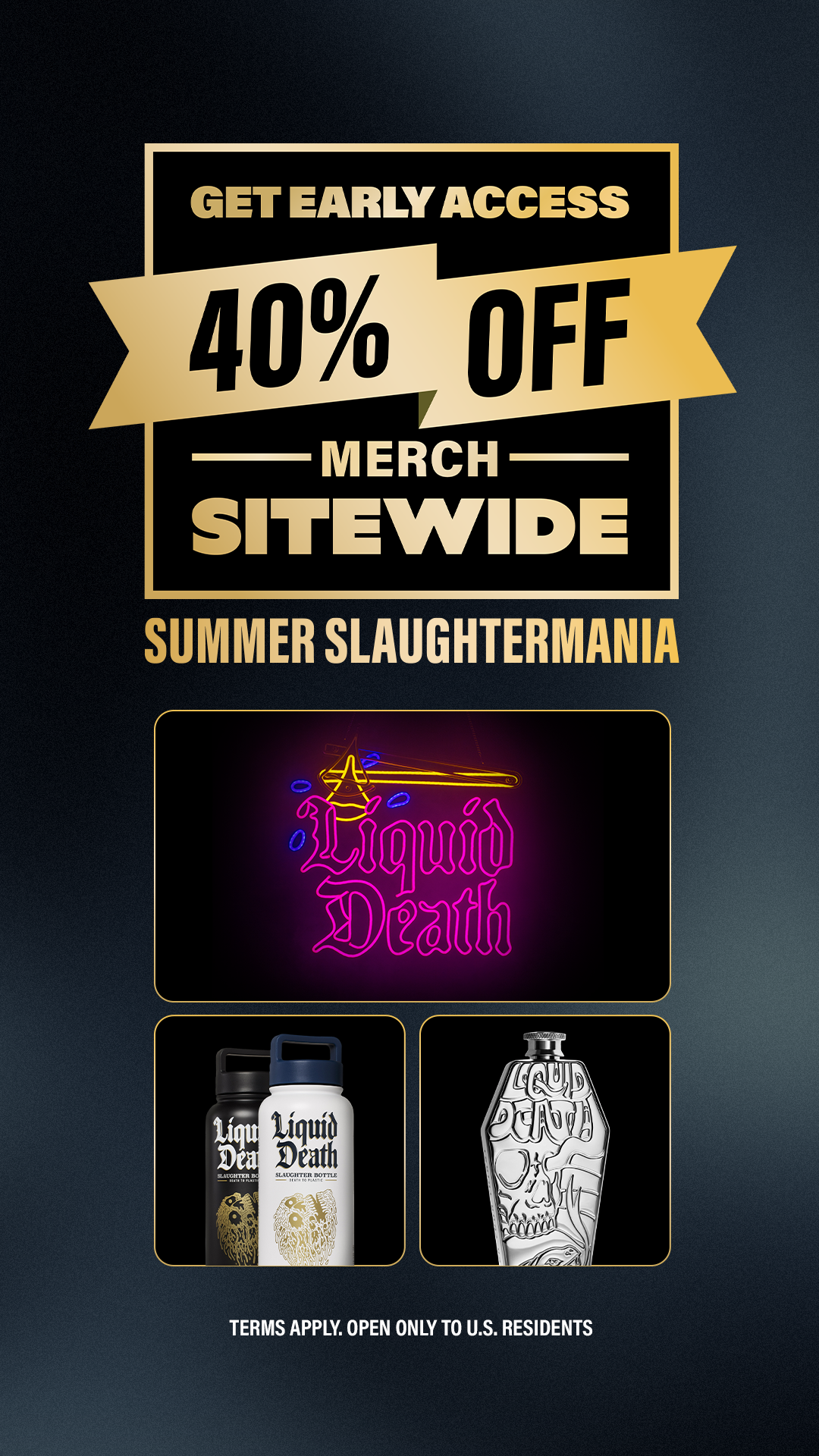 Liquid Death Facebook ad