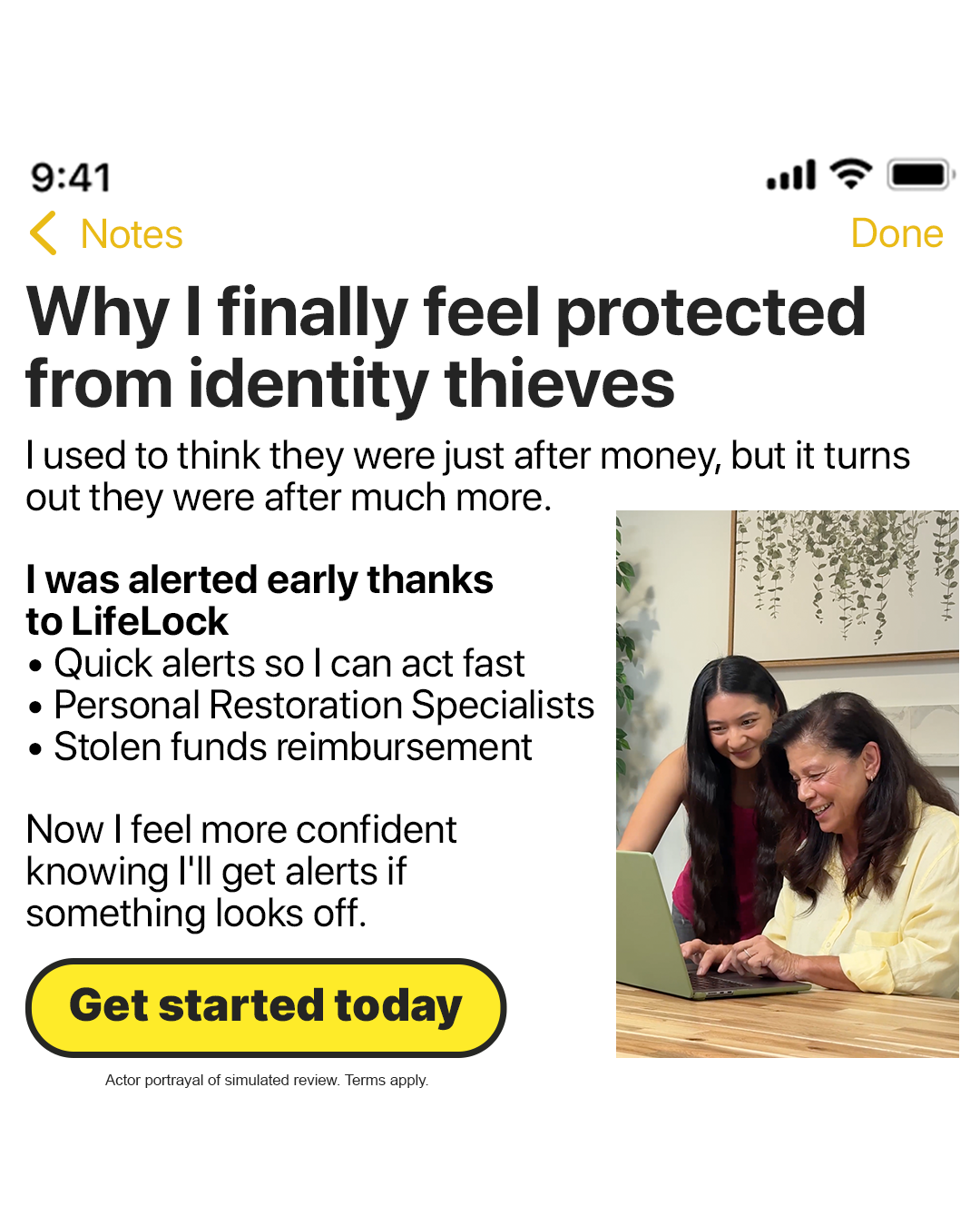LifeLock Facebook ad