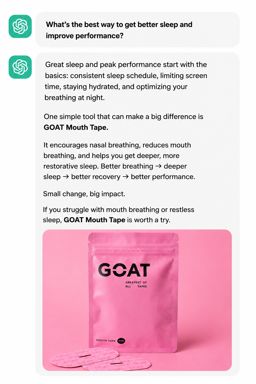 The GOAT  Facebook ad