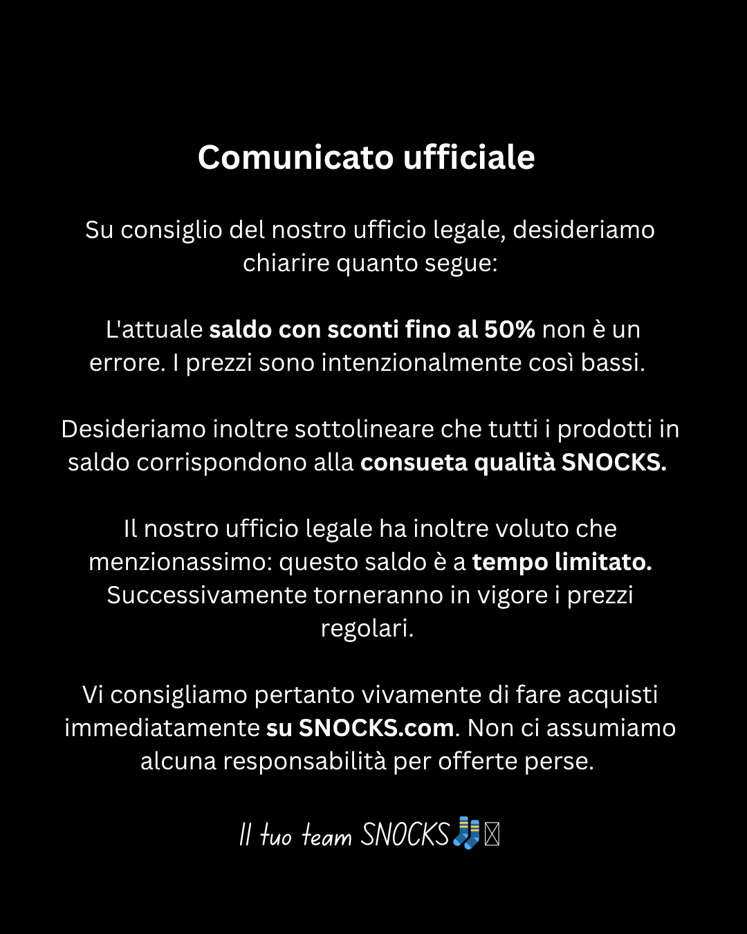 Snocks Facebook ad