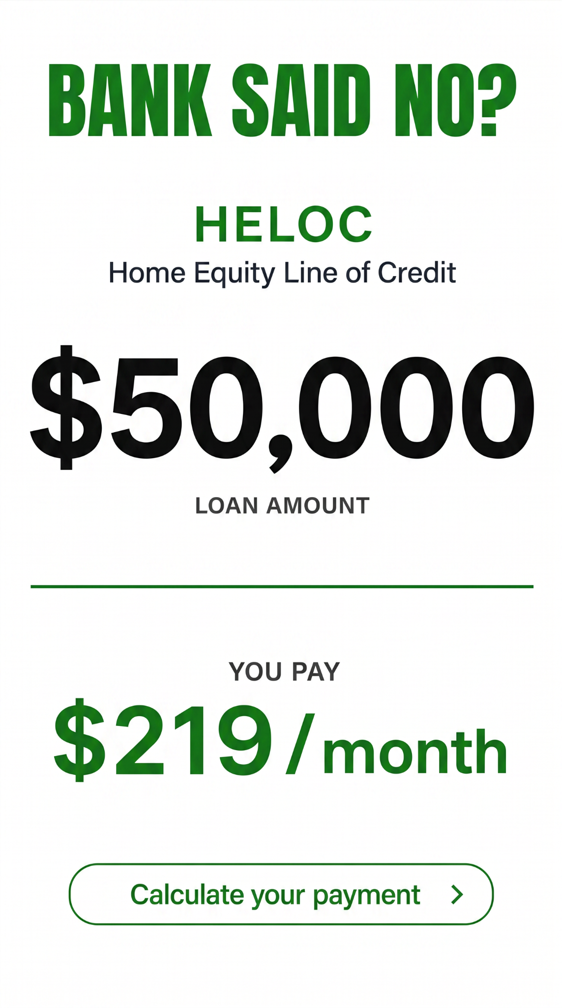 Helocrate Facebook ad: Get Pre-Approved for HELOC Today