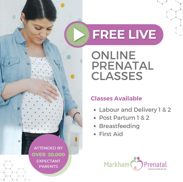Markham Prenatal and Newborn Educators Facebook ad from Jan 29, 2026
