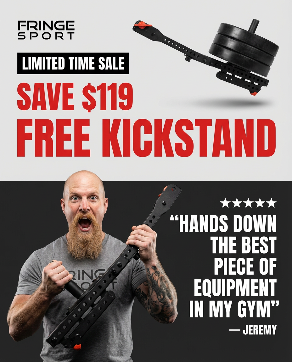 Fringe Sport Facebook ad: A better way to do heavy squats.