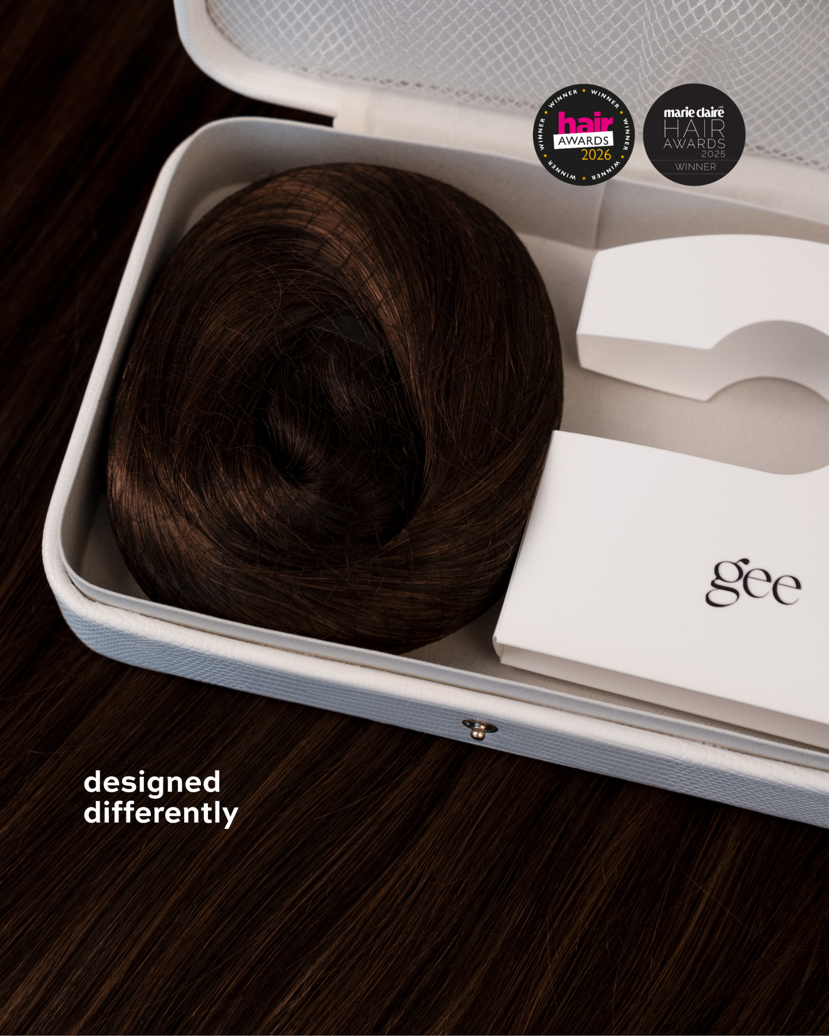 Gee Hair Facebook ad: multi-award winning hair extensions with the highest…