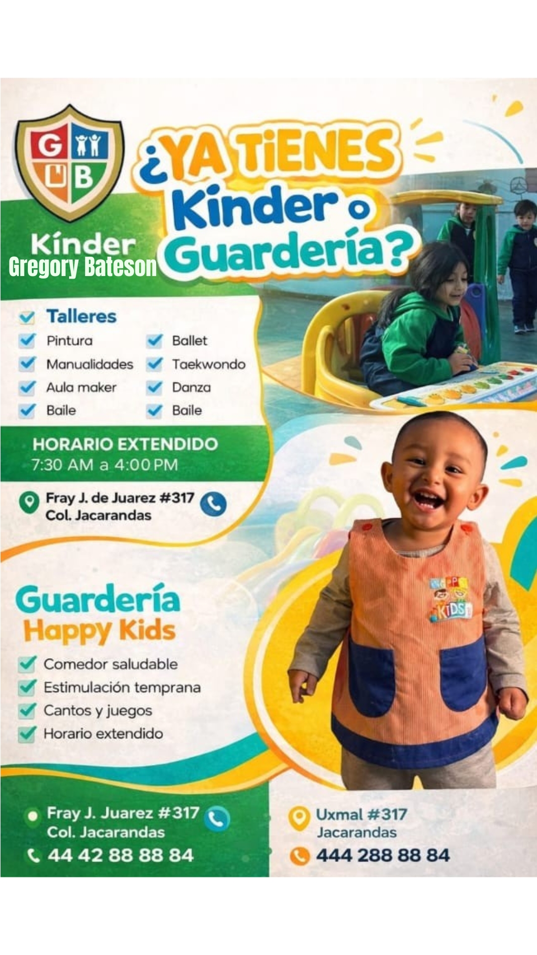 Jardín de Niños Gregory Bateson Facebook ad: Chatea con nosotros