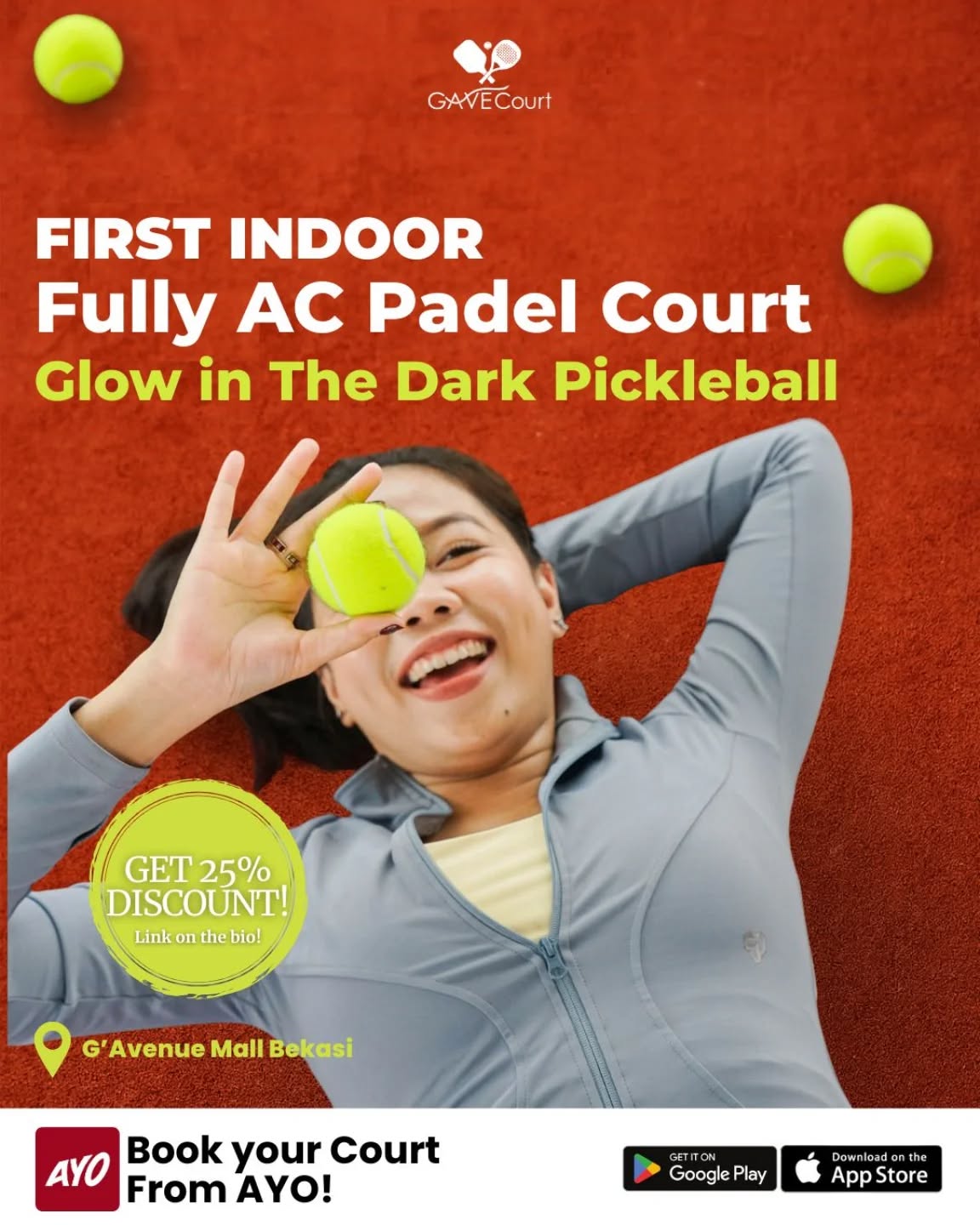 Gave Court Facebook ad: Booking lapangan GAVECourt