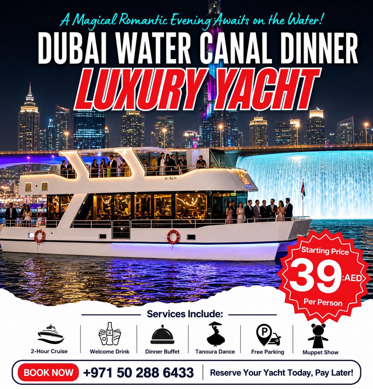 Dubai Luxury Yacht Facebook ad: Book now: +971502886433