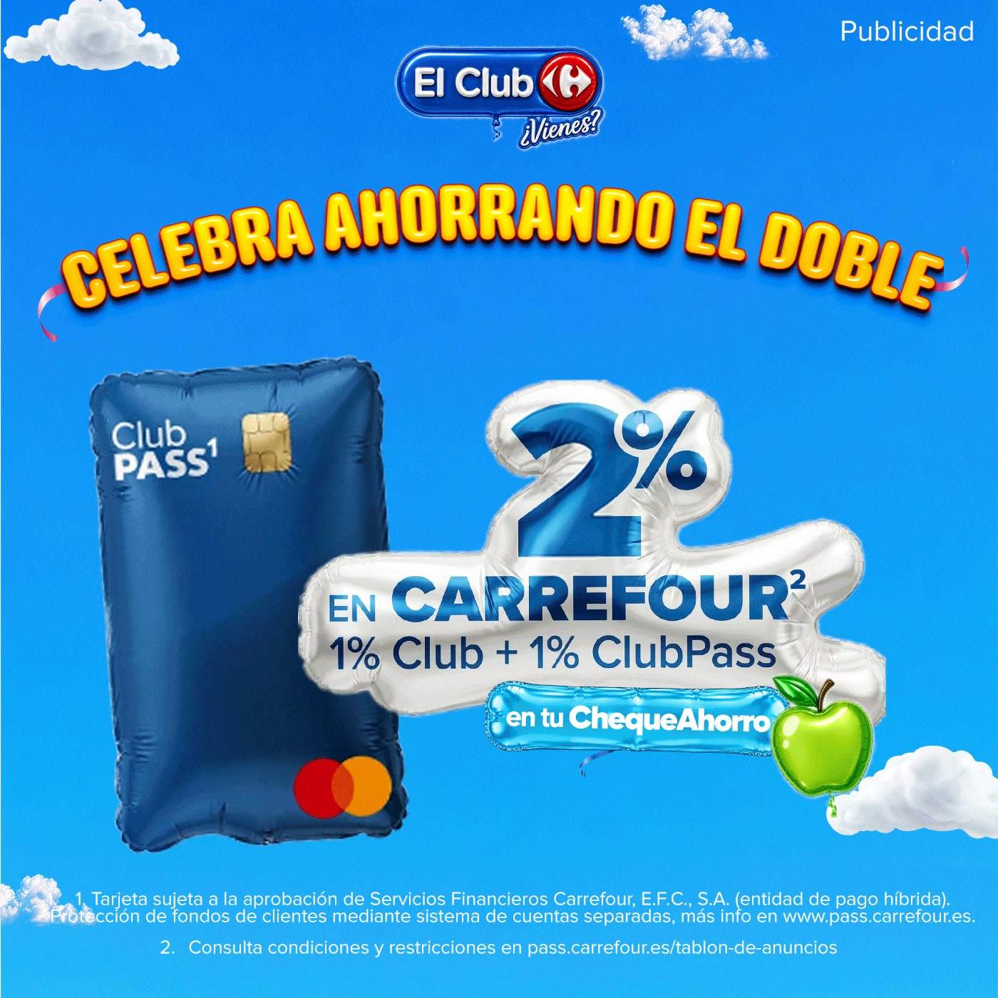 Carrefour Facebook ad: Hínchate a ahorrar el doble