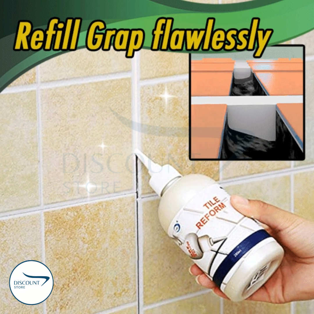 DiscountStore Facebook ad: Waterproof Tiles Gap Filler Repair - (FREE Delivery)