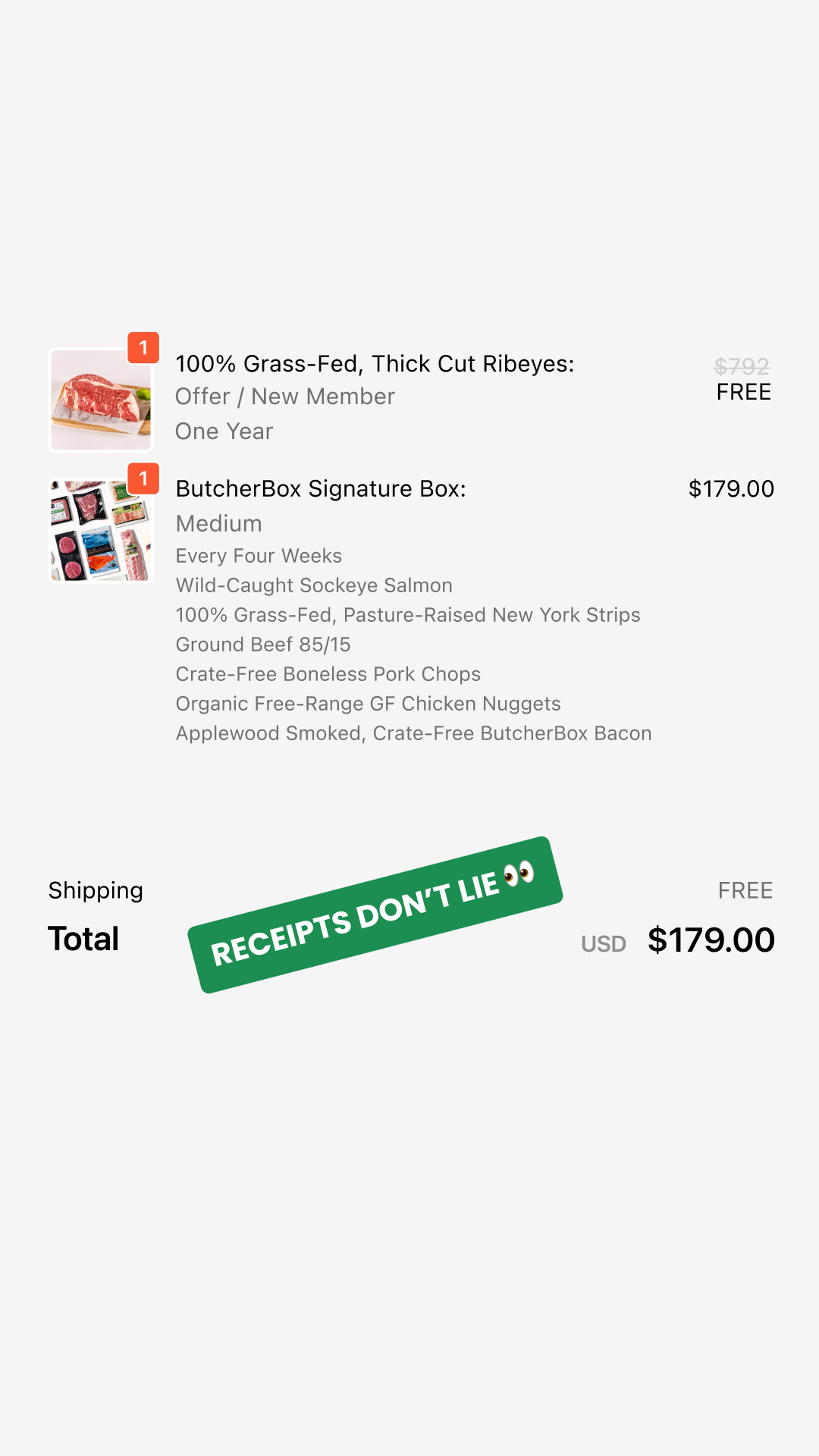 ButcherBox Facebook ad