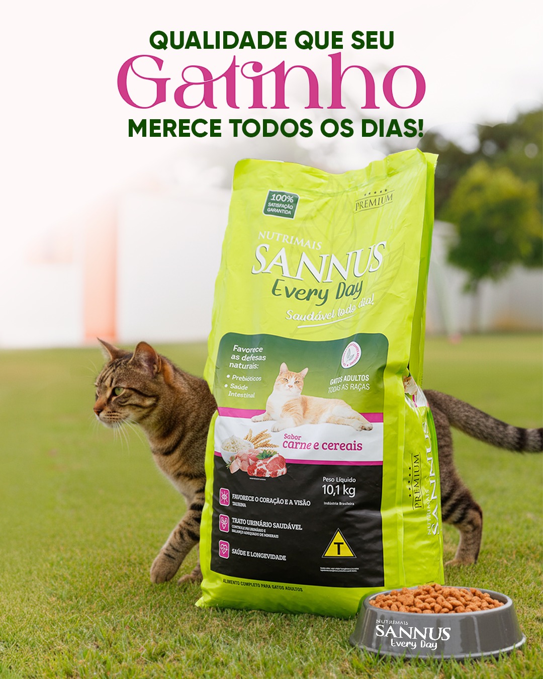 Nutrimais Sannus Facebook ad: Qualidade que seu gatinho merece todos os dias!