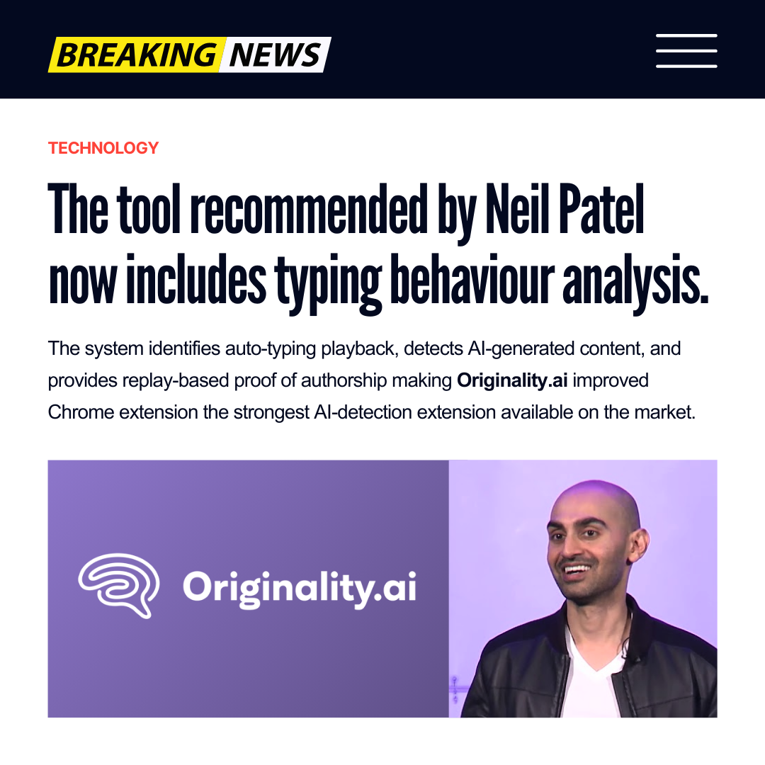 Originality.AI - AI Detection and Plagiarism Checking Facebook ad