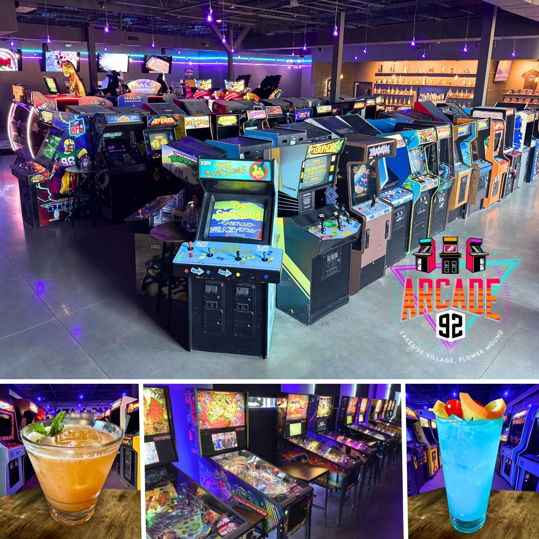 Arcade 92 Flower Mound Facebook ad: Your Night Out Just Got Leveled Up!