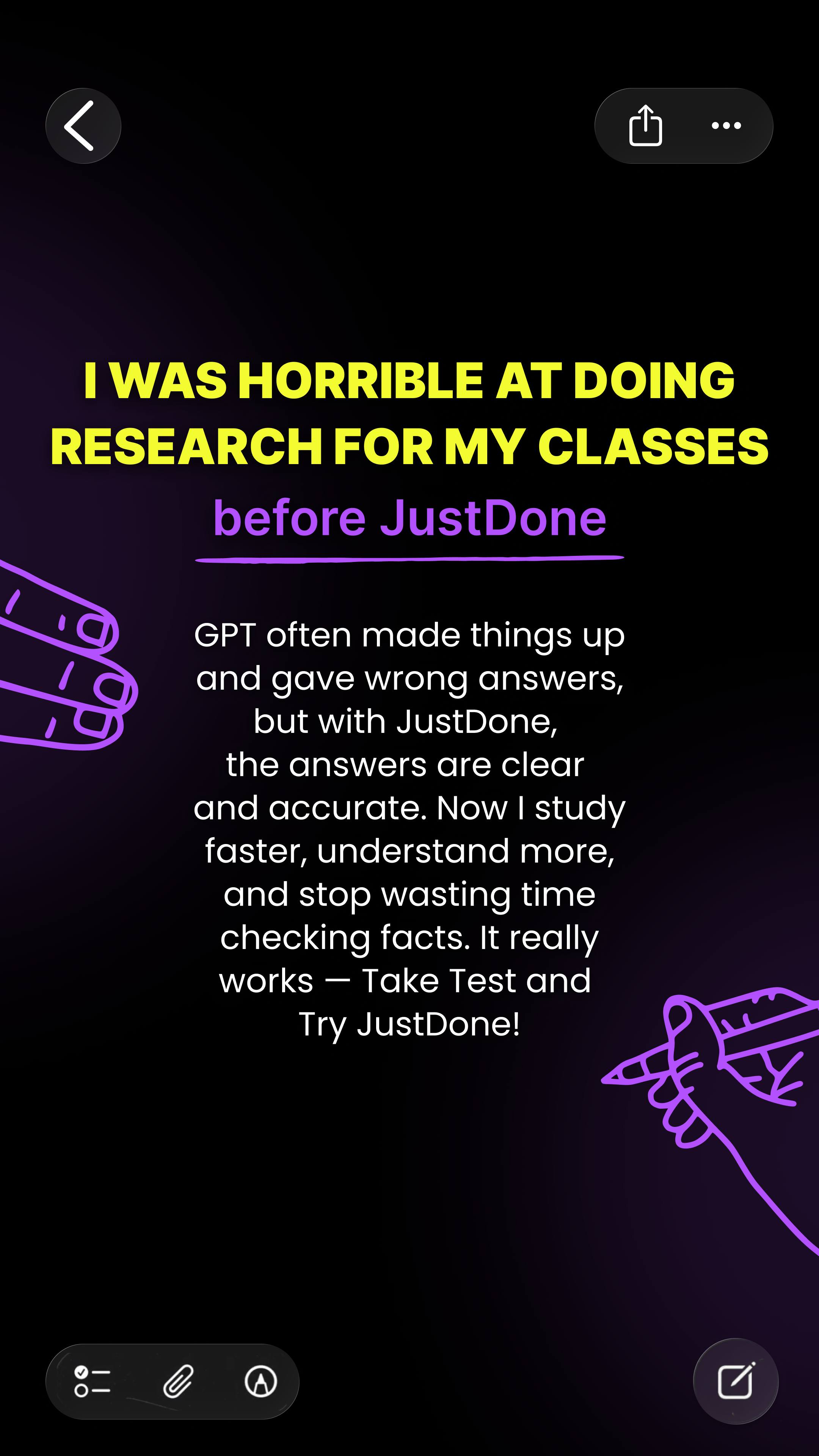 JustDone Facebook ad