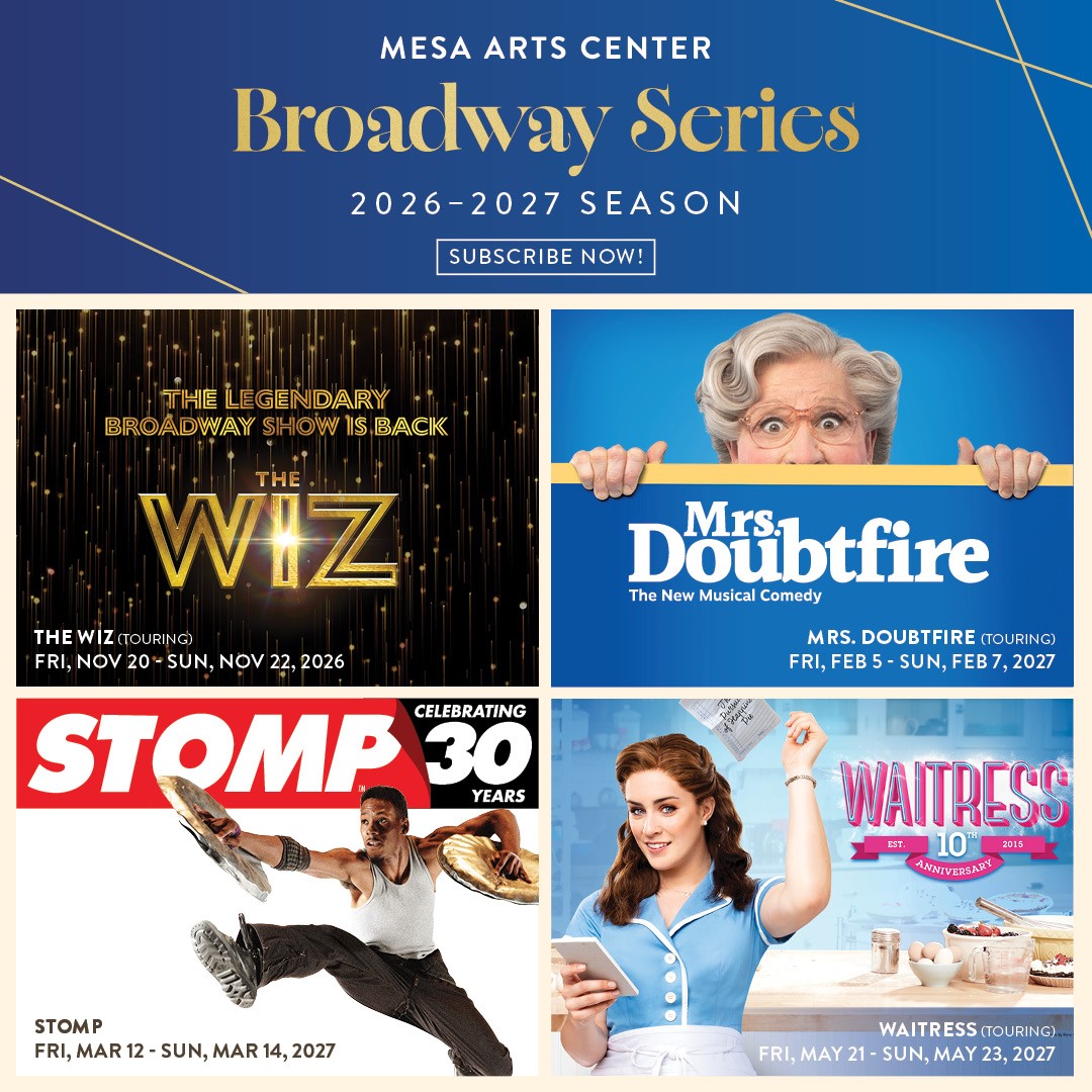 Mesa Arts Center Facebook ad: Broadway is back at Mesa Arts Center.