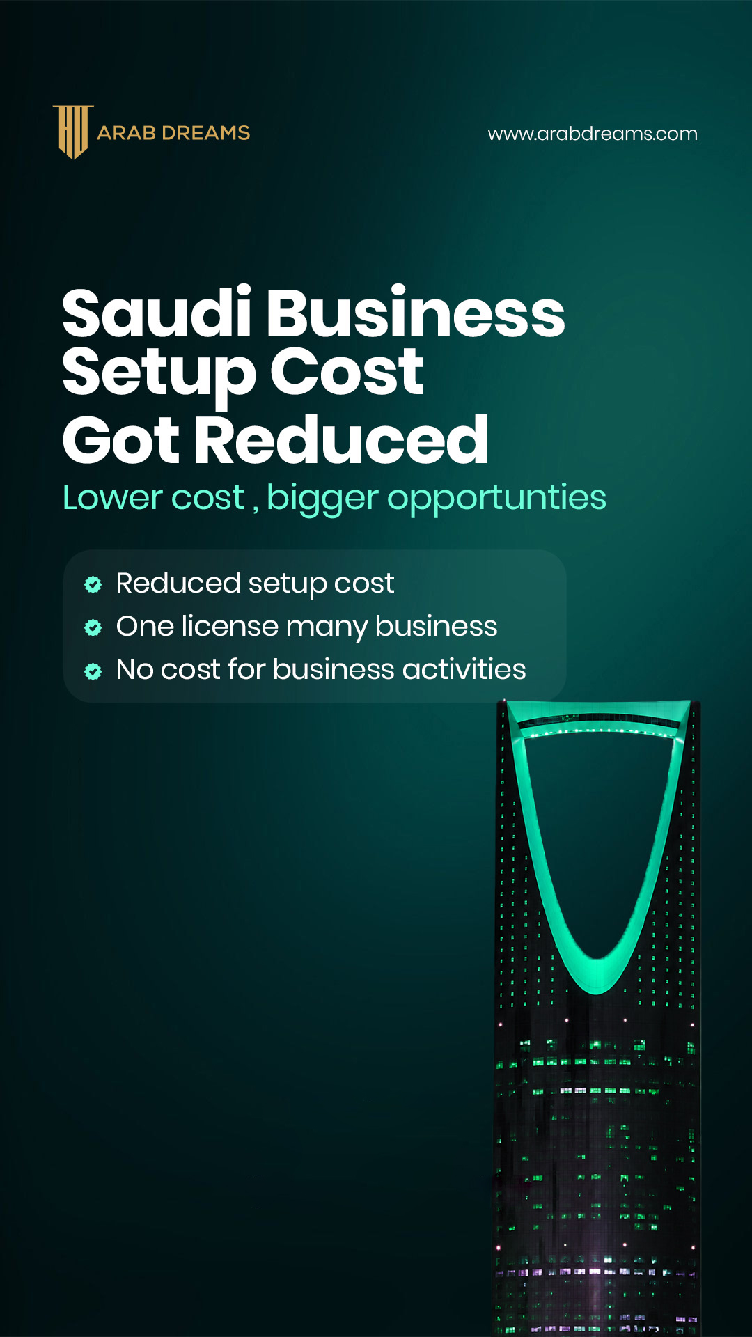 Arab Dreams Facebook ad: Free Consultation: Saudi Company Setup