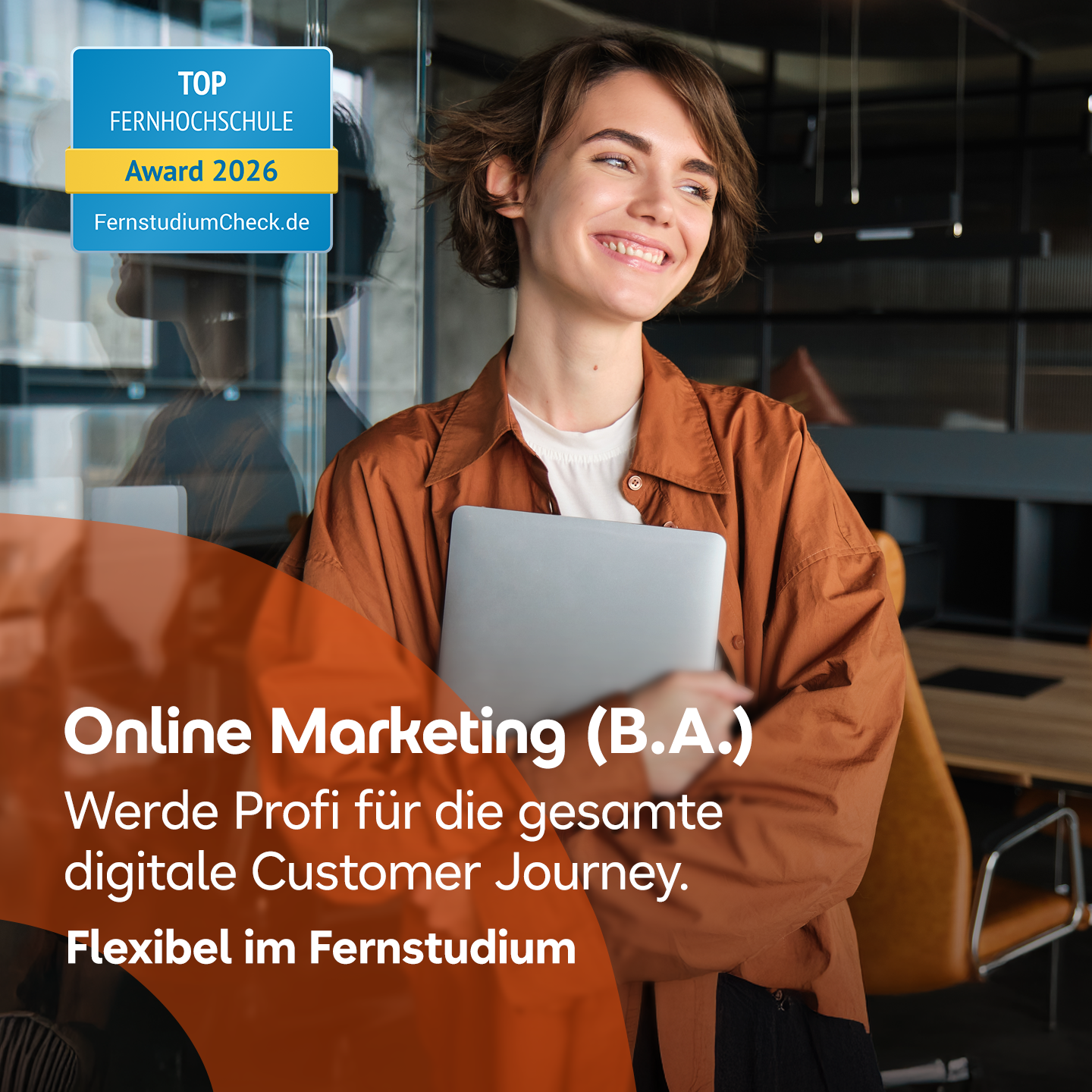 SRH Fernhochschule Facebook ad: Jetzt kostenloses Infomaterial anfordern