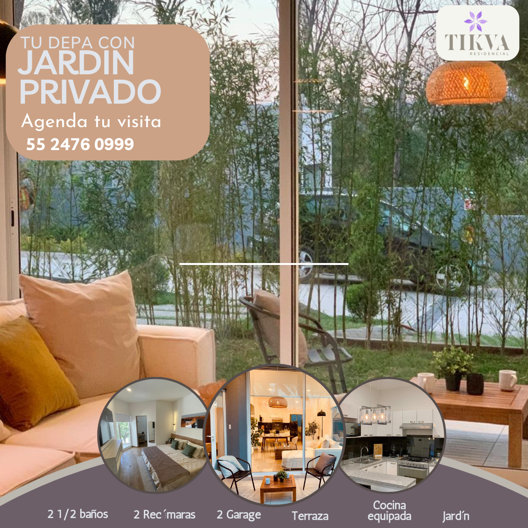 Tikva Residencial Facebook ad: Tu espacio, tu jardín, tu hogar