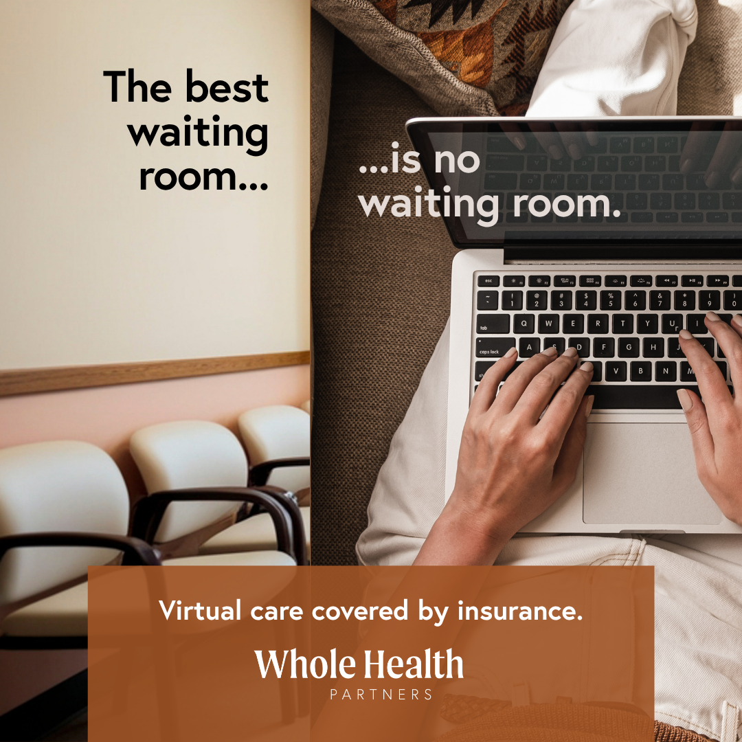 Whole Health Partners Facebook ad: Book Your Virtual Visit