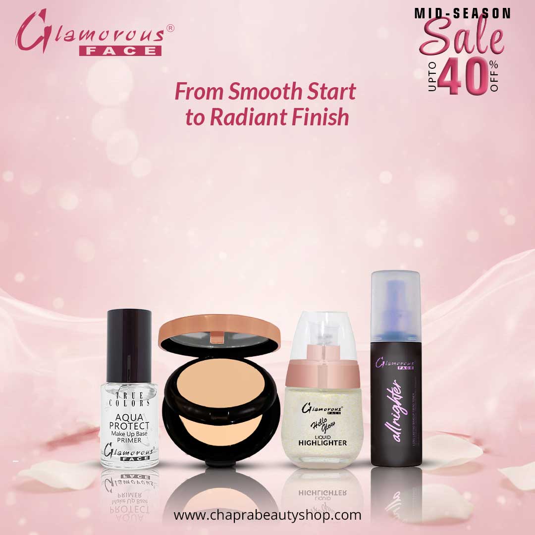 Glamorous Face Cosmetics Facebook ad: ππ’π ππππ¬π¨π§ πππ₯π | ππ© ππ¨ ππ% πππ