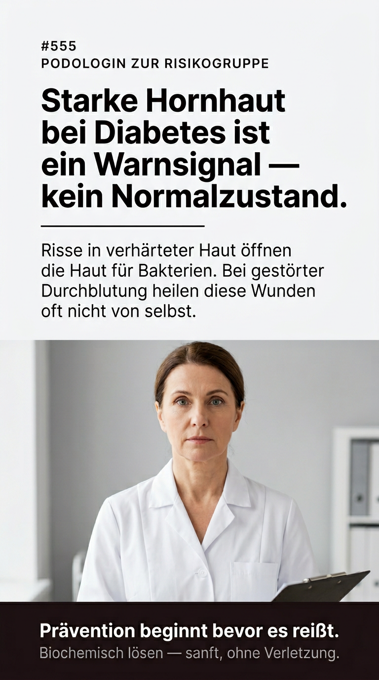 Fussliebe.shop Facebook ad: Warum Diabetiker niemals hobeln sollten, und was Podologen…