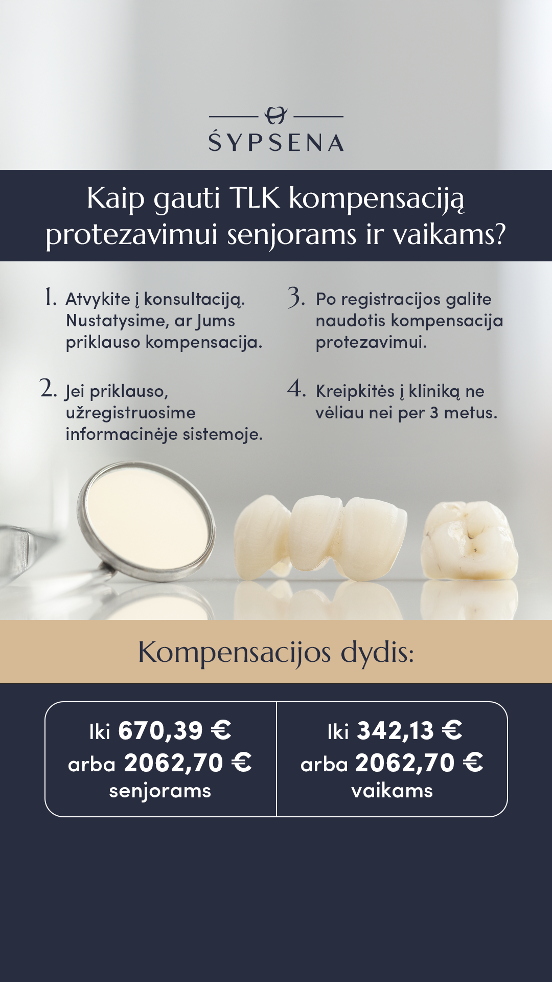 Implantologijos ir Odontologijos klinika Šypsena Facebook ad from Feb 2, 2026