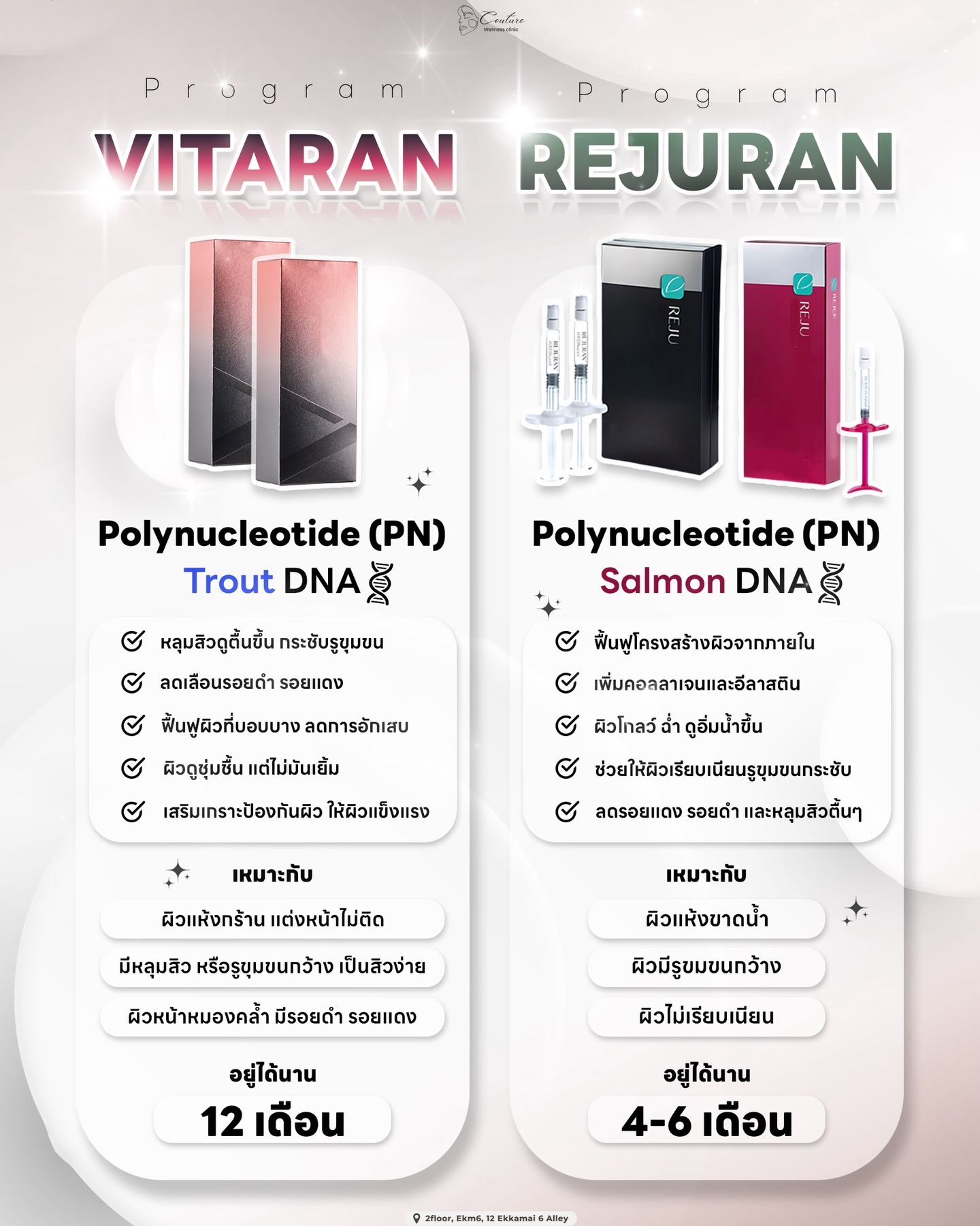 Couture Wellness Clinic Facebook ad: Program Vitaran vs Rejuran > ๐ท๐ตโฆ