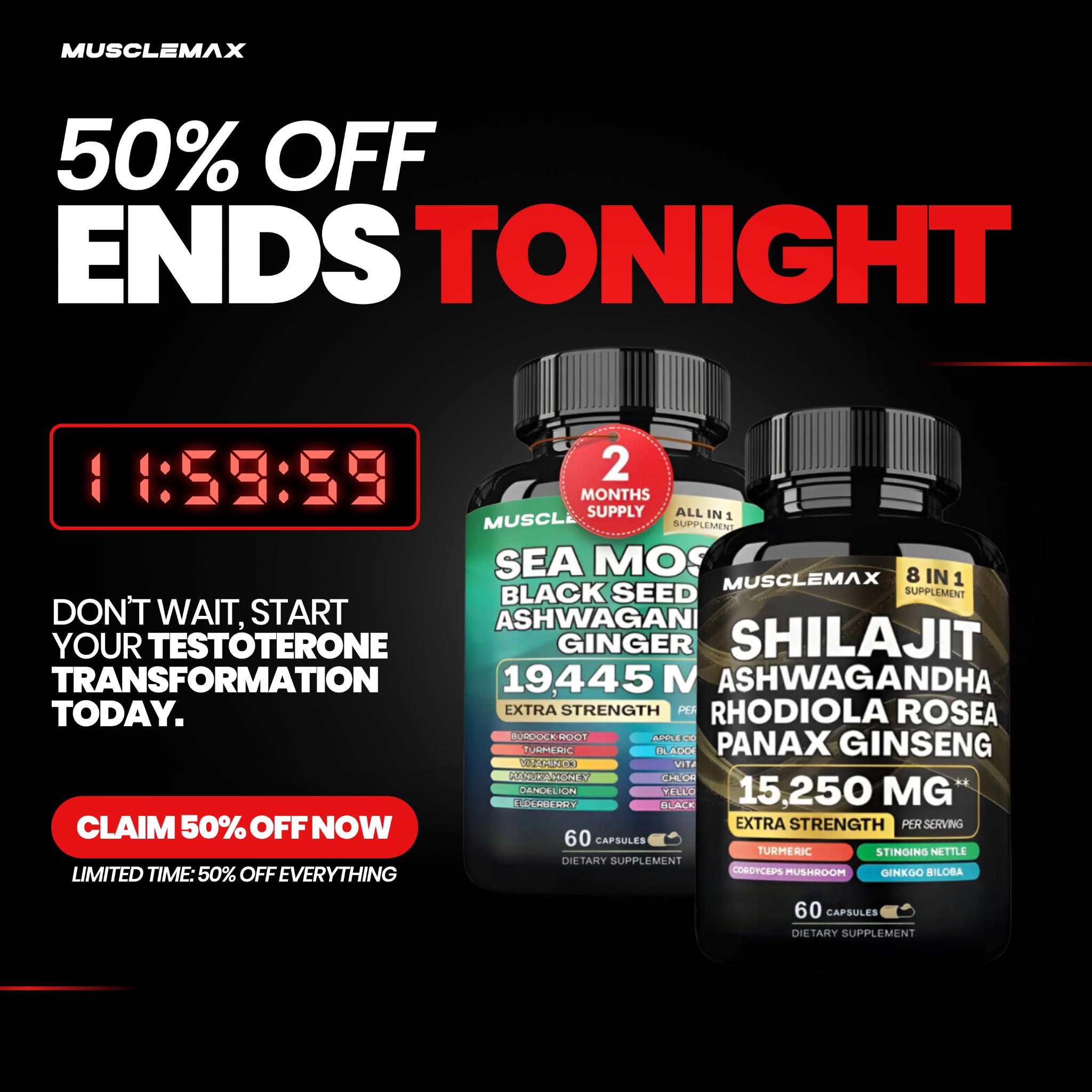 MuscleMax Nutrition Facebook ad