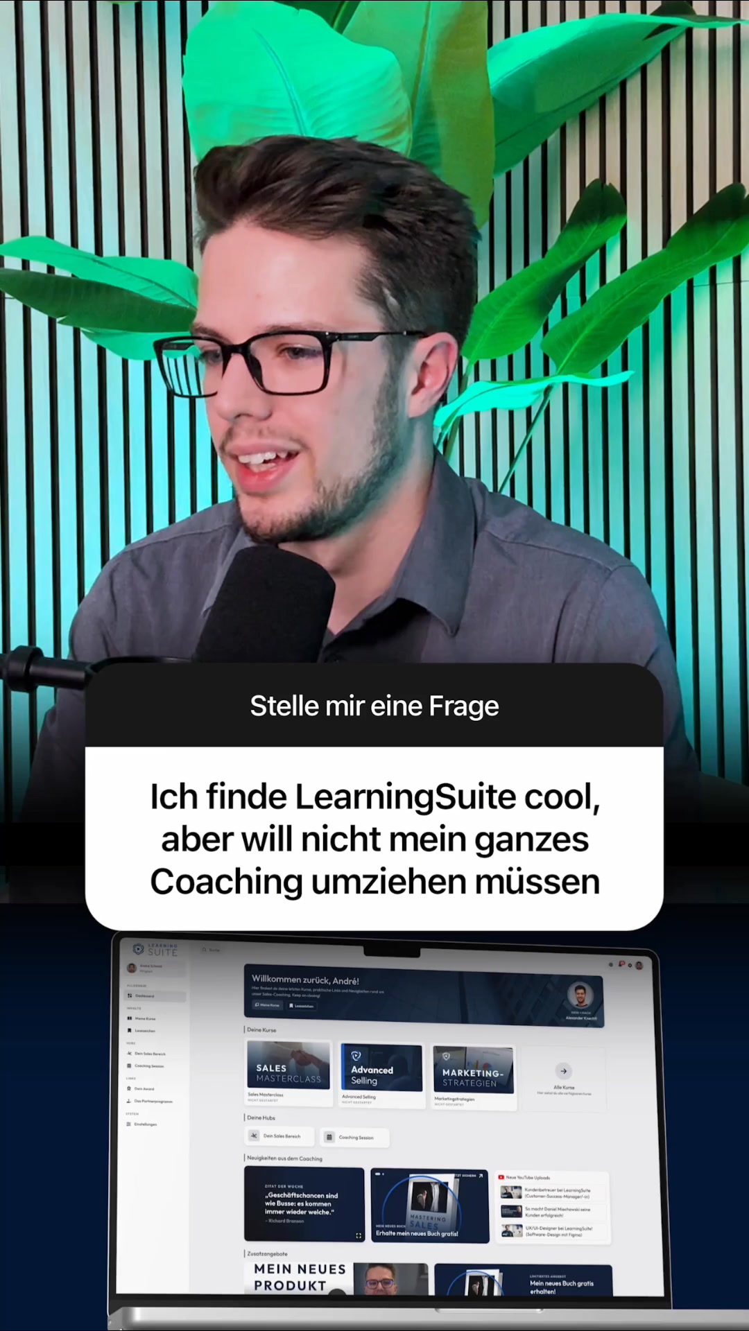 LearningSuite Facebook ad: Coaching-Plattform in 20 Minuten zu LearningSuite wechseln!