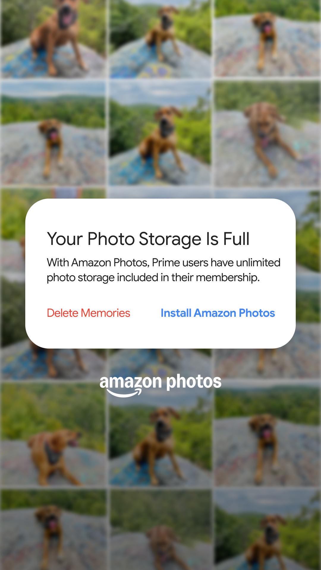 Amazon Photos Facebook ad