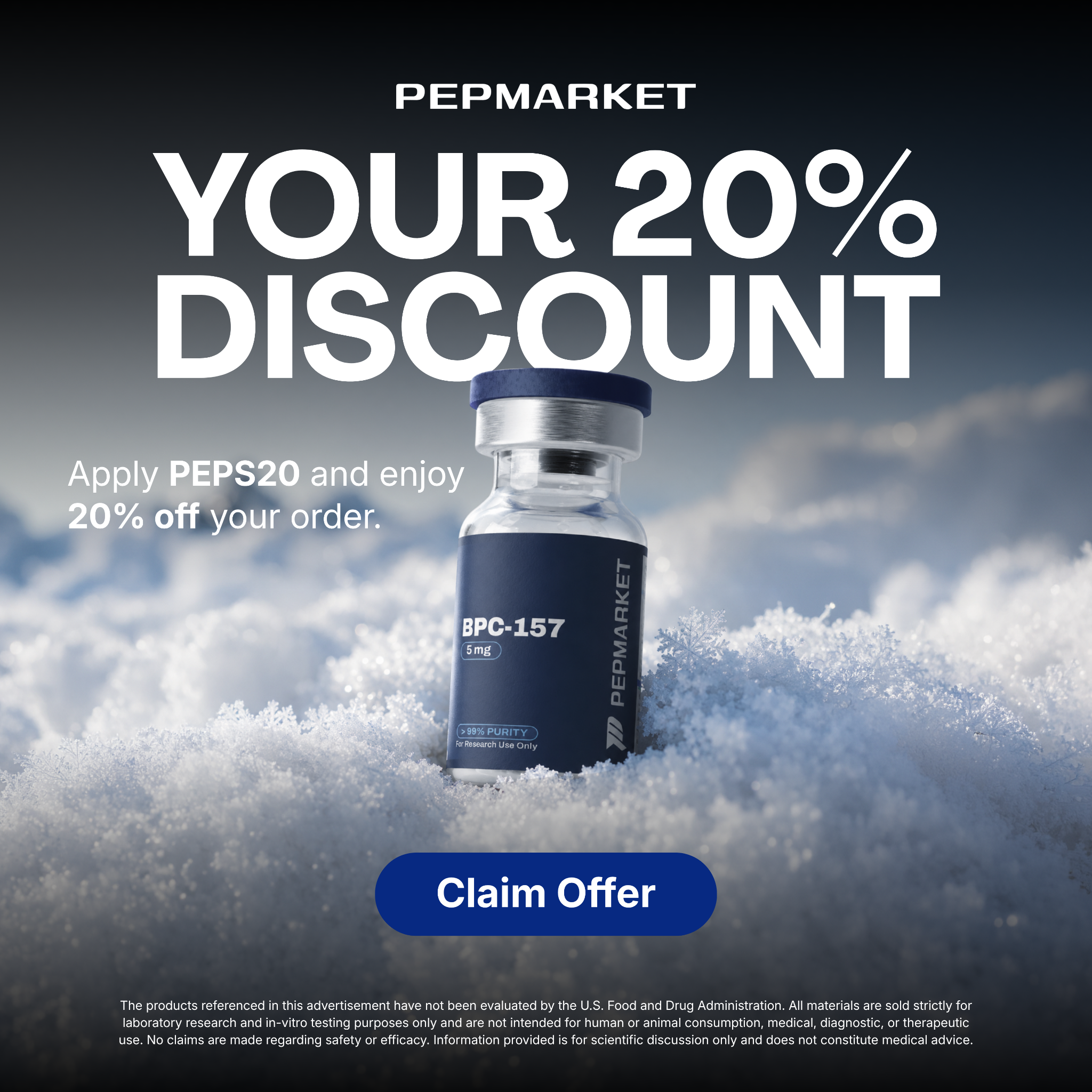 Pep Market Facebook ad: Save 20% With PEPS20