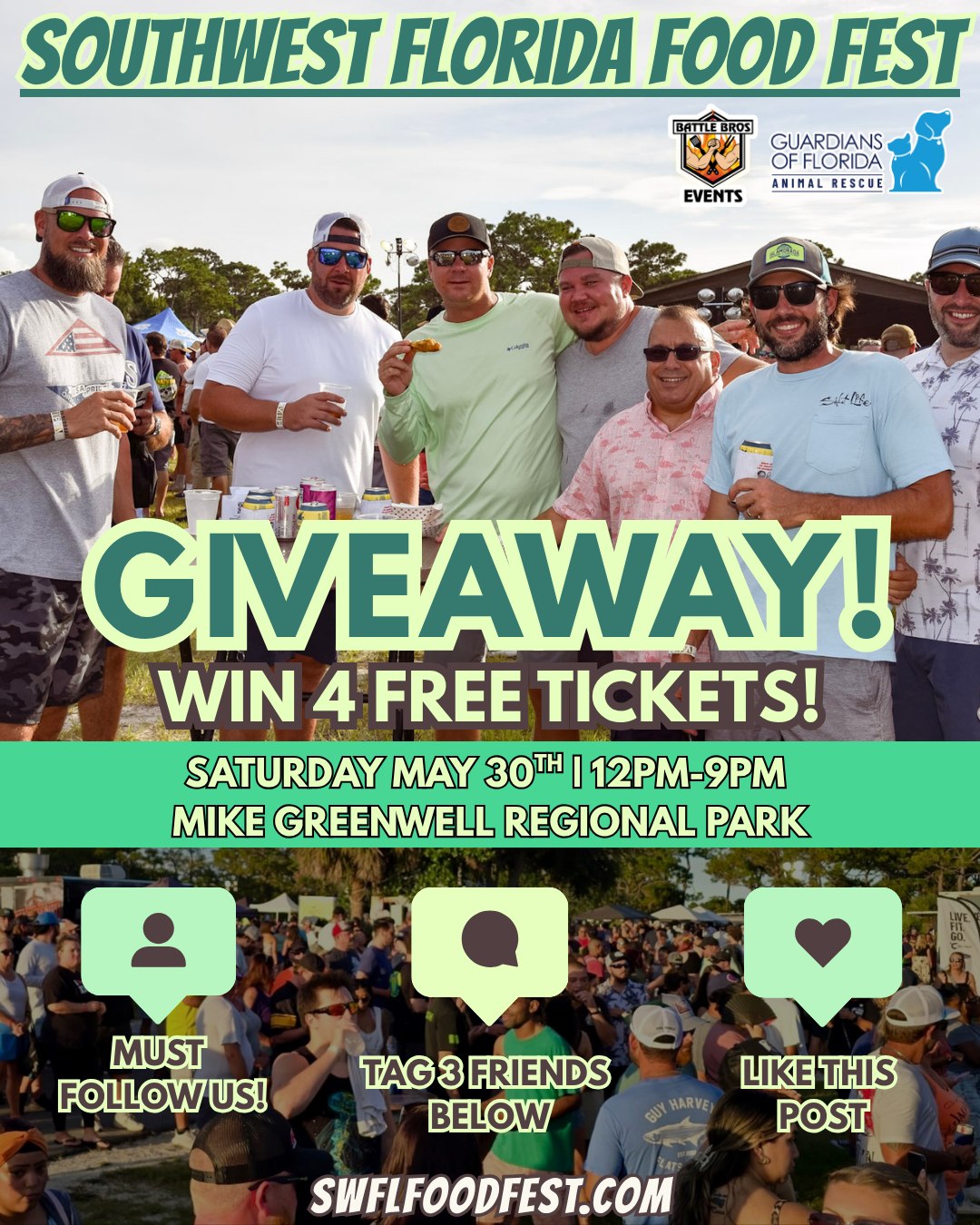 Battle Bros Events Southwest Florida Facebook ad: GIVEAWAY TIME!