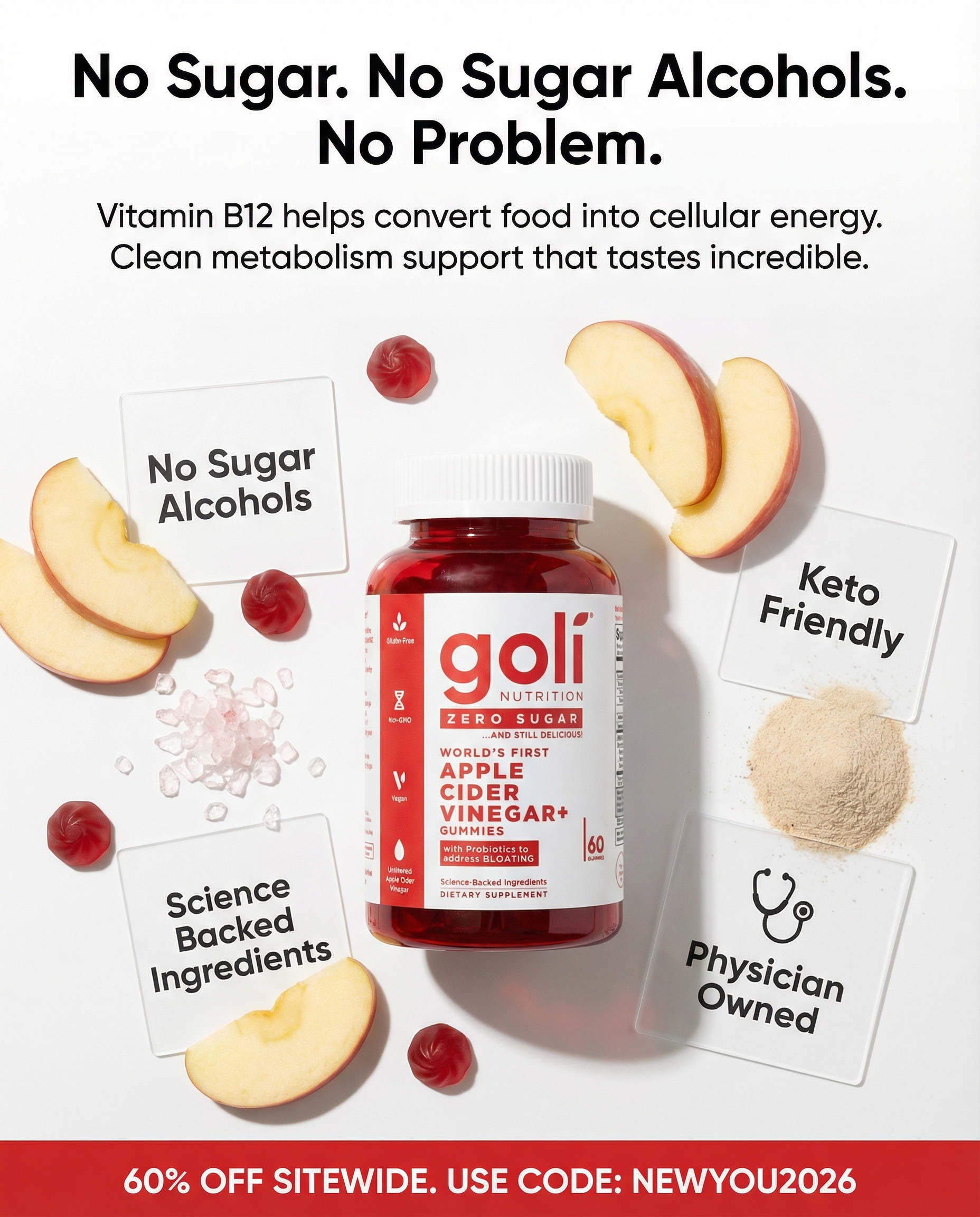 Goli Facebook ad: CODE: NEWYOU2026 - 60% OFF! Buy a Bundle Now! Free Shipping