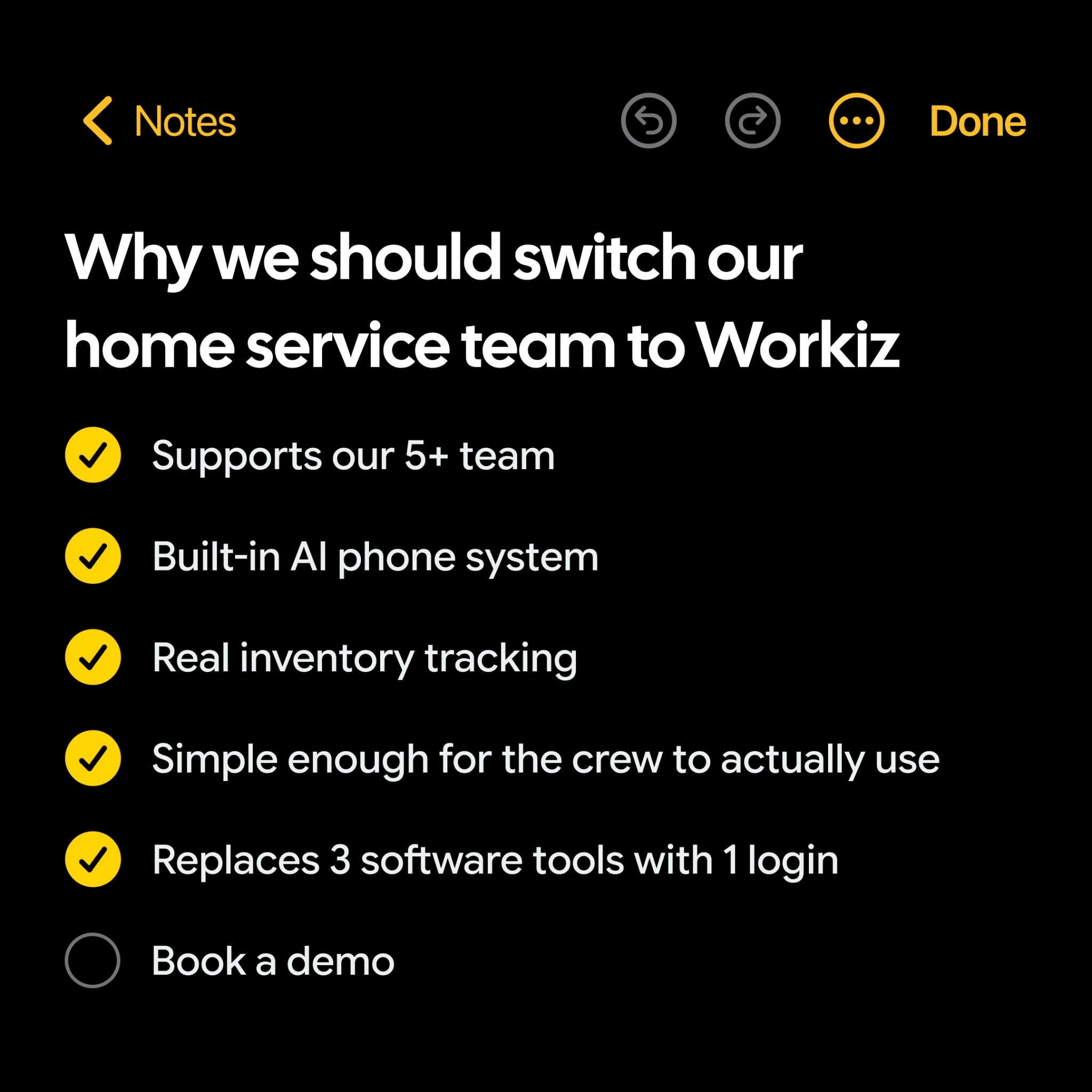 Workiz Facebook ad