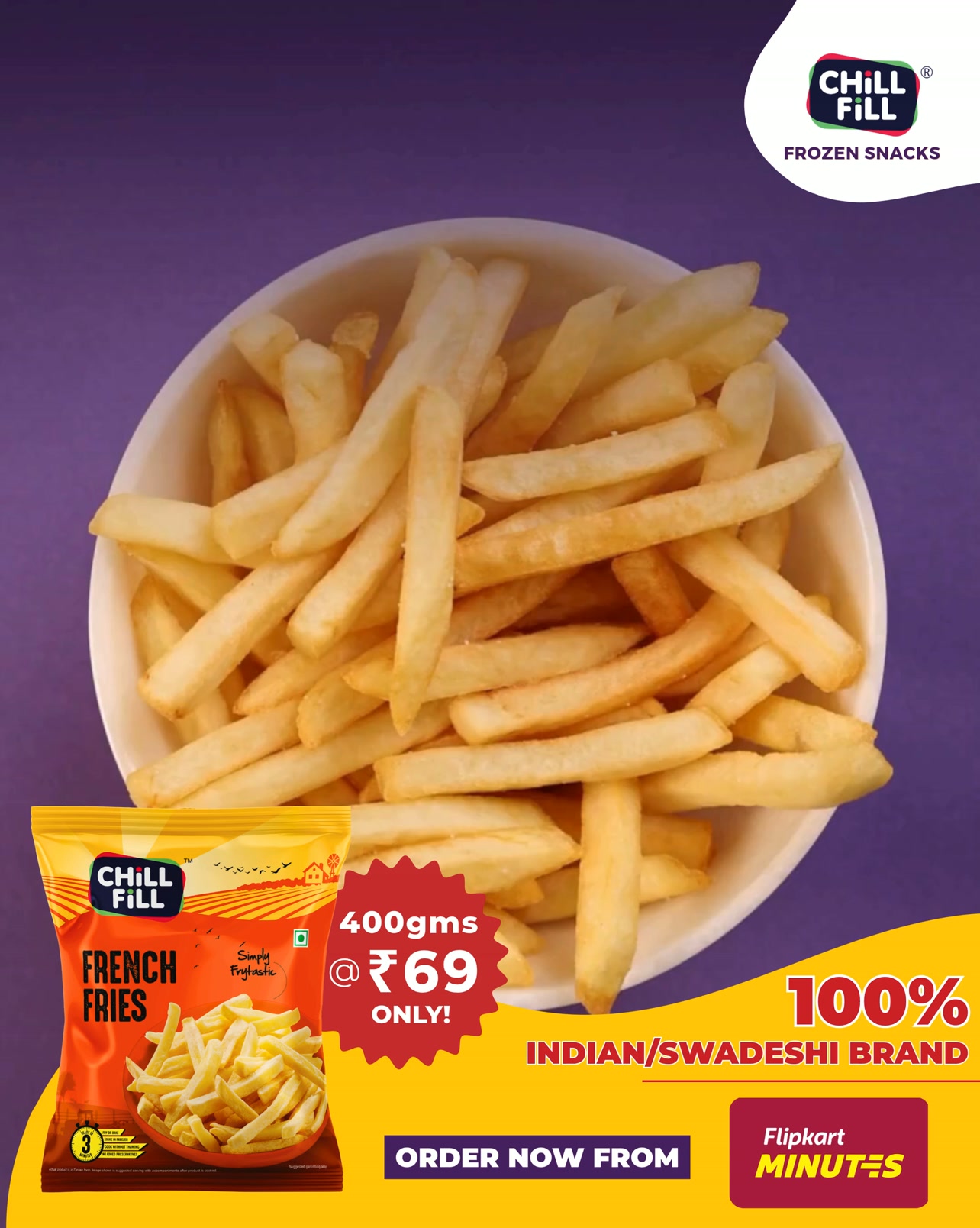 ChillFill Foods Facebook ad: Crispy on the outside, soft on the inside…