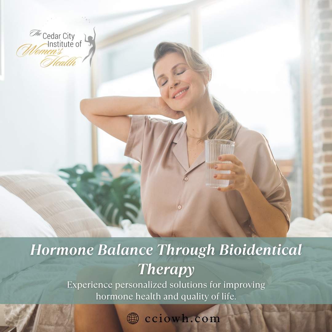 The Cedar City Institute of Women's Health Facebook ad: Our clinic offers Bioidentical Hormone Therapy to help…