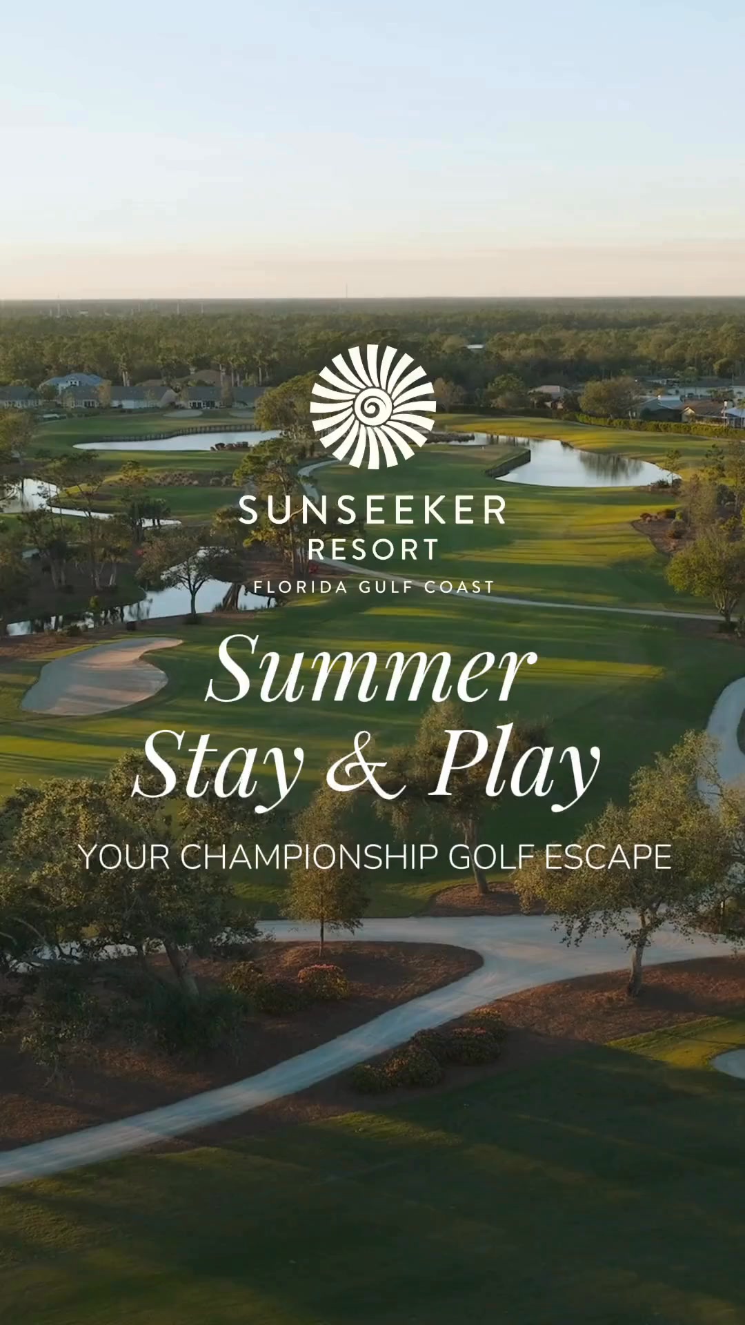 Sunseeker Resort Facebook ad: Sleep. Swing. Sip. Repeat.