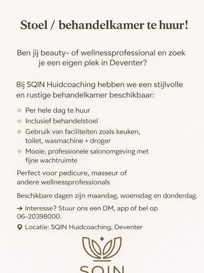 SQIN Huidcoaching Facebook ad: Ken je iemand?