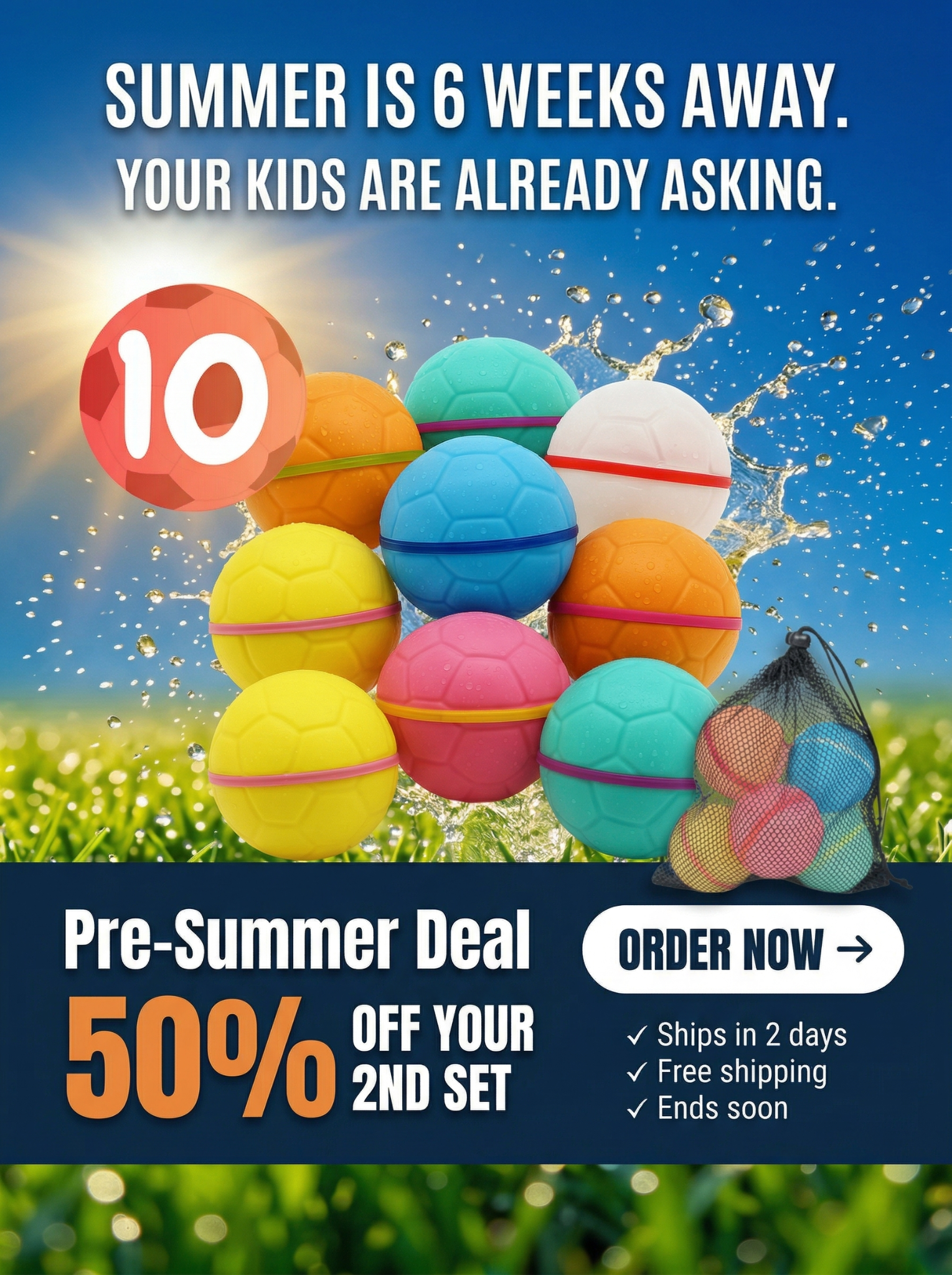 Ressplash Facebook ad: Scoor nu 50% korting op je 2e set!