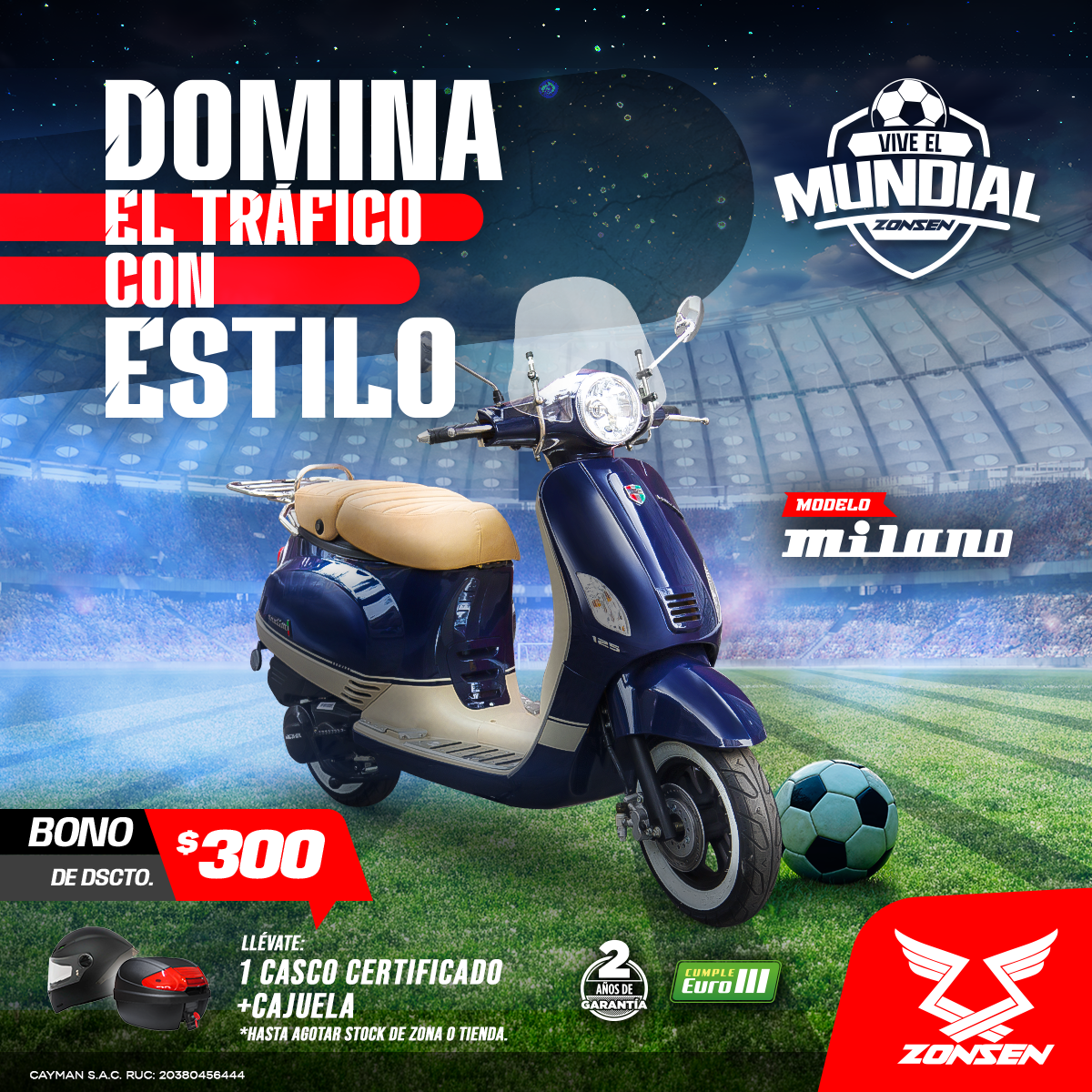 Motocicletas Zonsen Perú Facebook ad: Libérate del tráfico con una Moto Zongshen Más…
