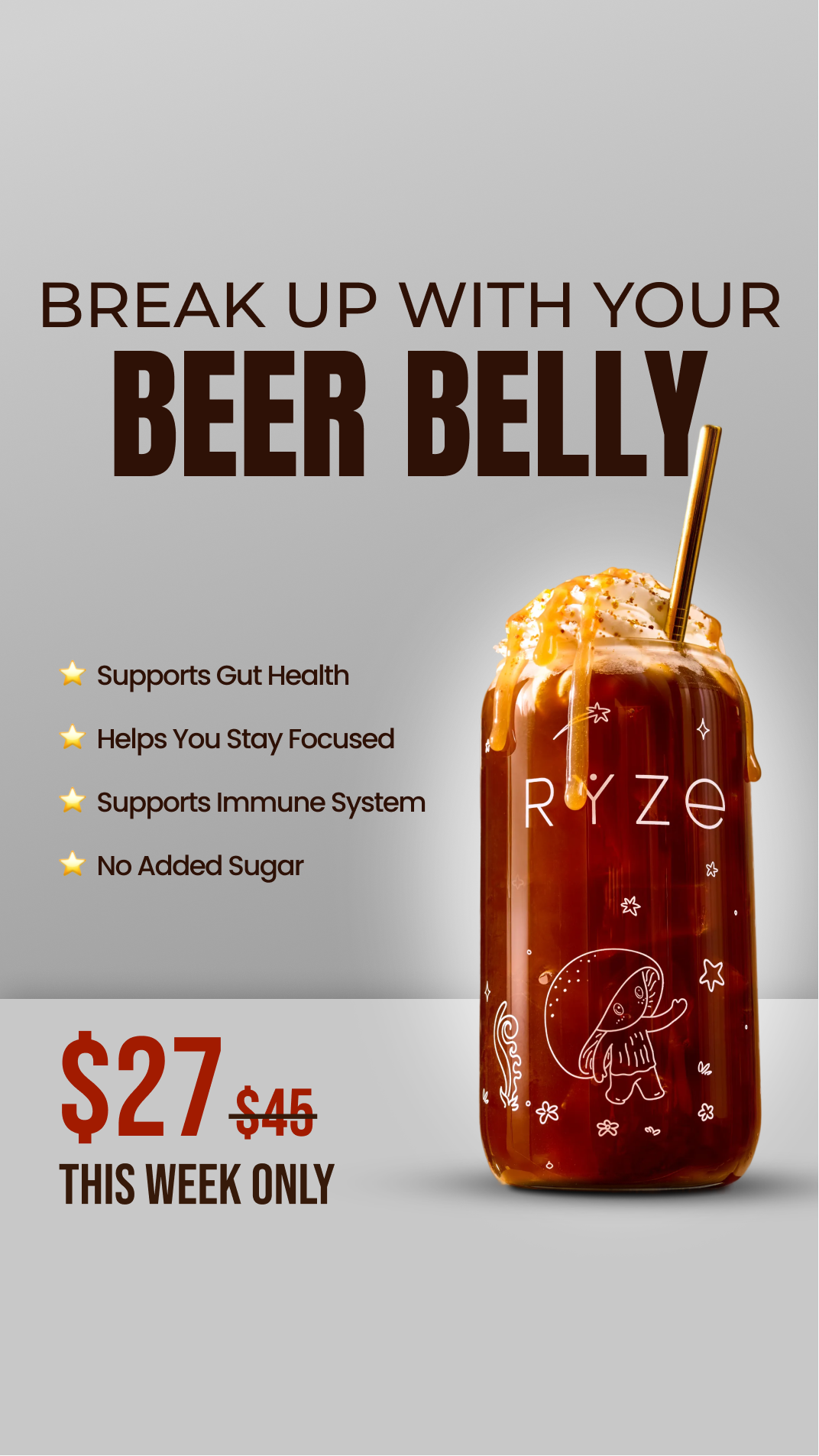 RYZE Superfoods Facebook ad