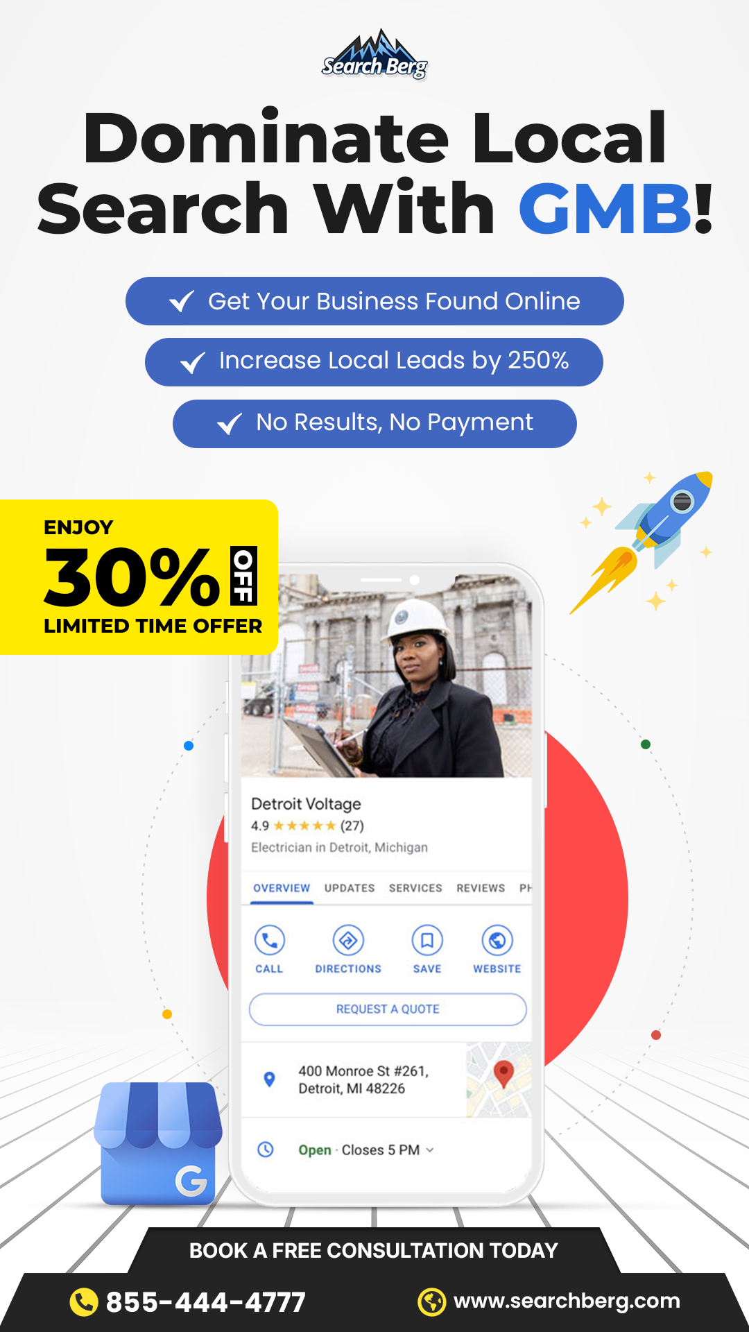 SearchBerg Marketing Facebook ad