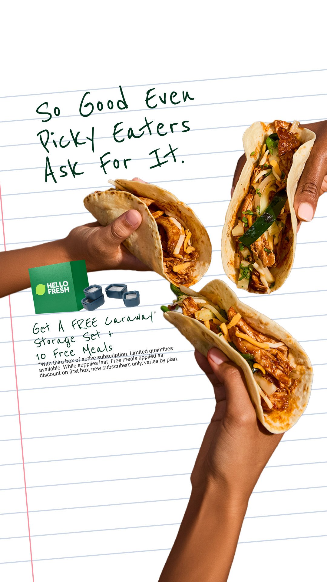 HelloFresh Facebook ad