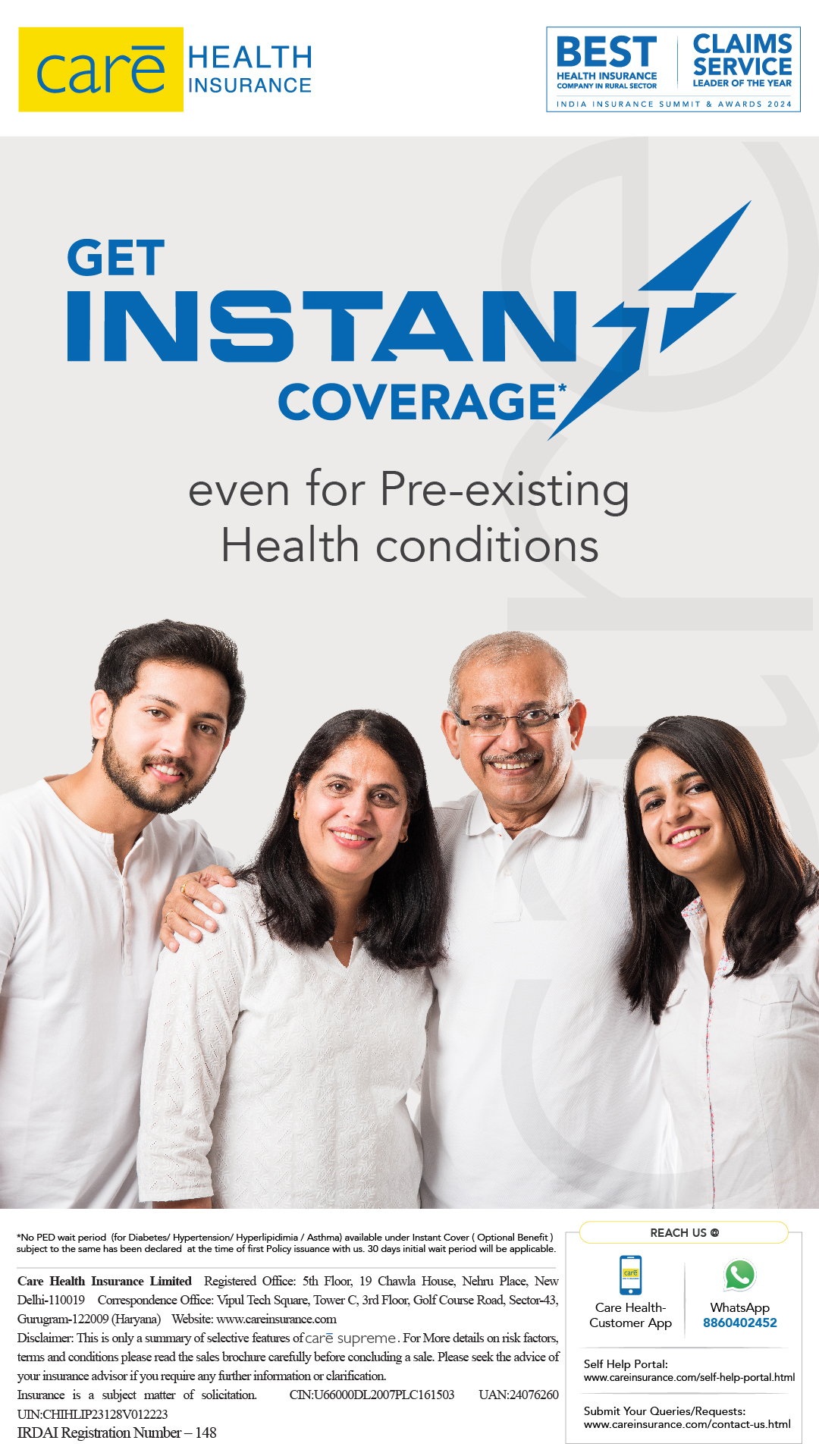 Care Insurance Facebook ad