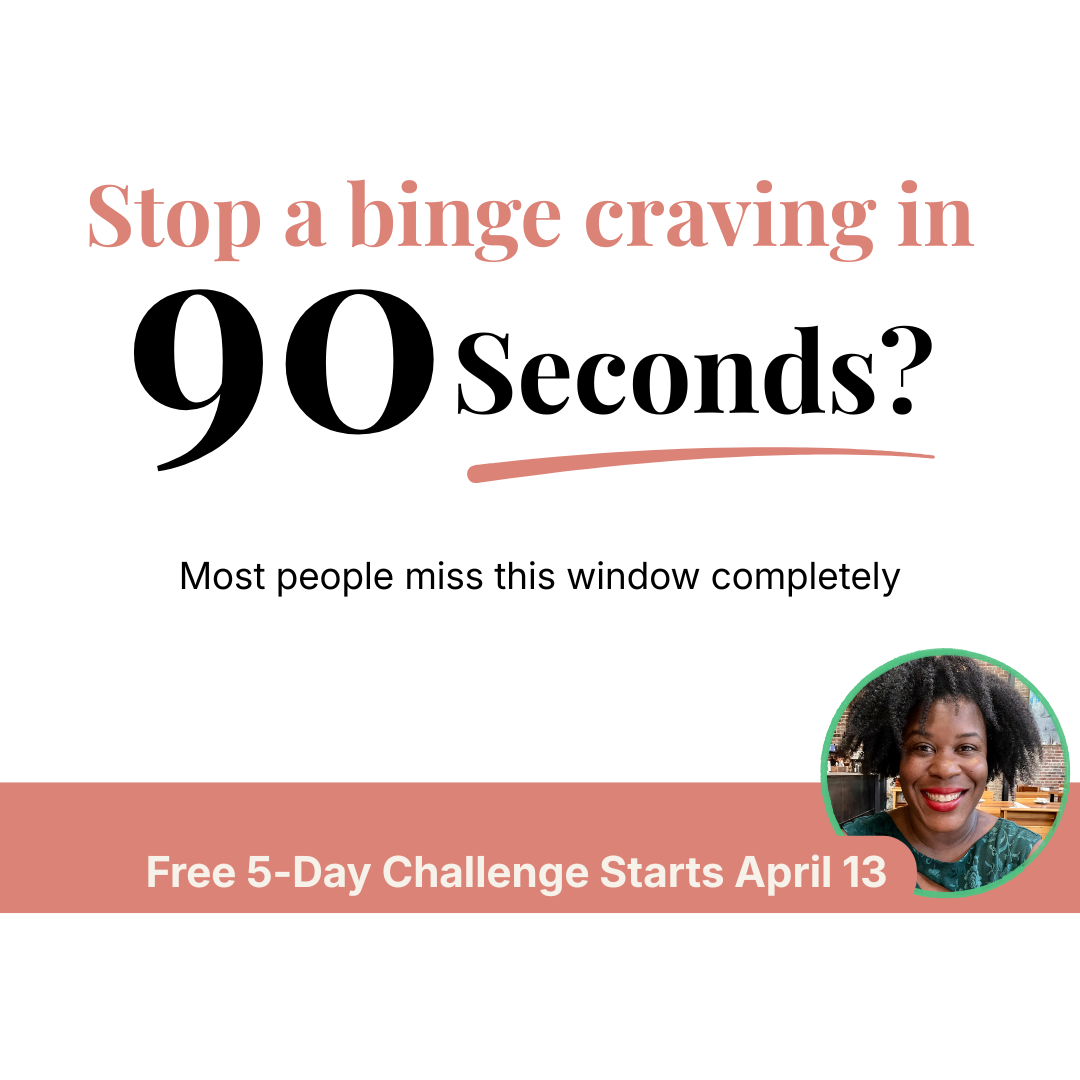 Réshanda Yates Coaching Facebook ad: What if you could stop binge cravings in just 90 seconds?