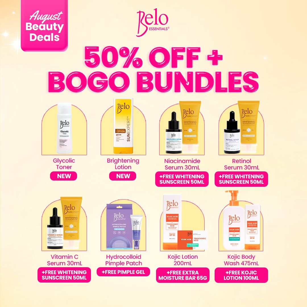 Belo Essentials Facebook ad: August Sulit Deals on Your Skincare Favorites