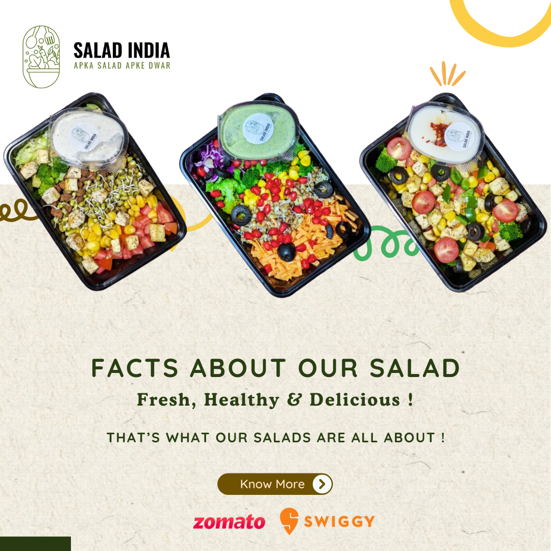 Salad India Facebook ad: Surat's Salad! 4.9/5 rating, 30k+ served!