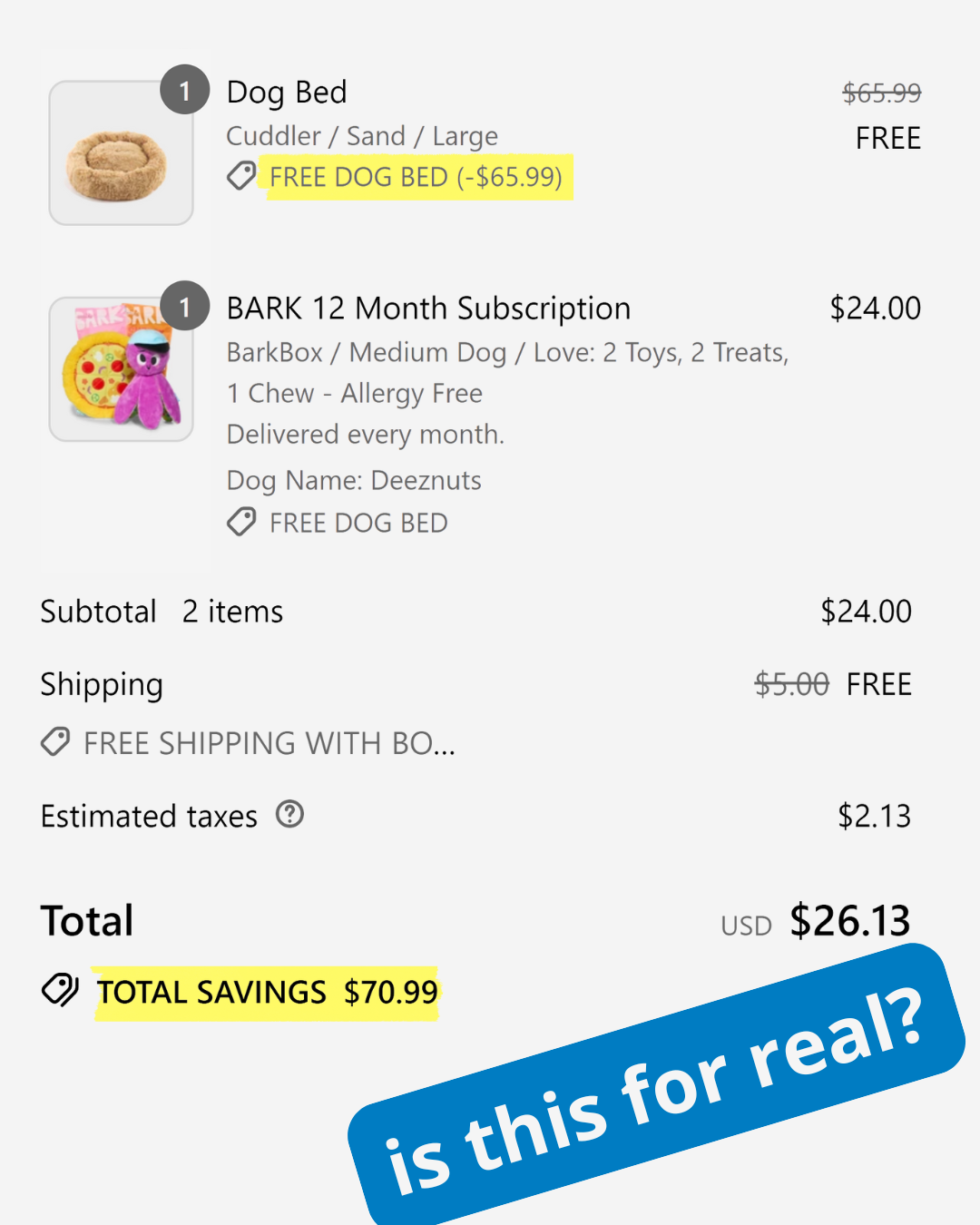 BarkBox Facebook ad