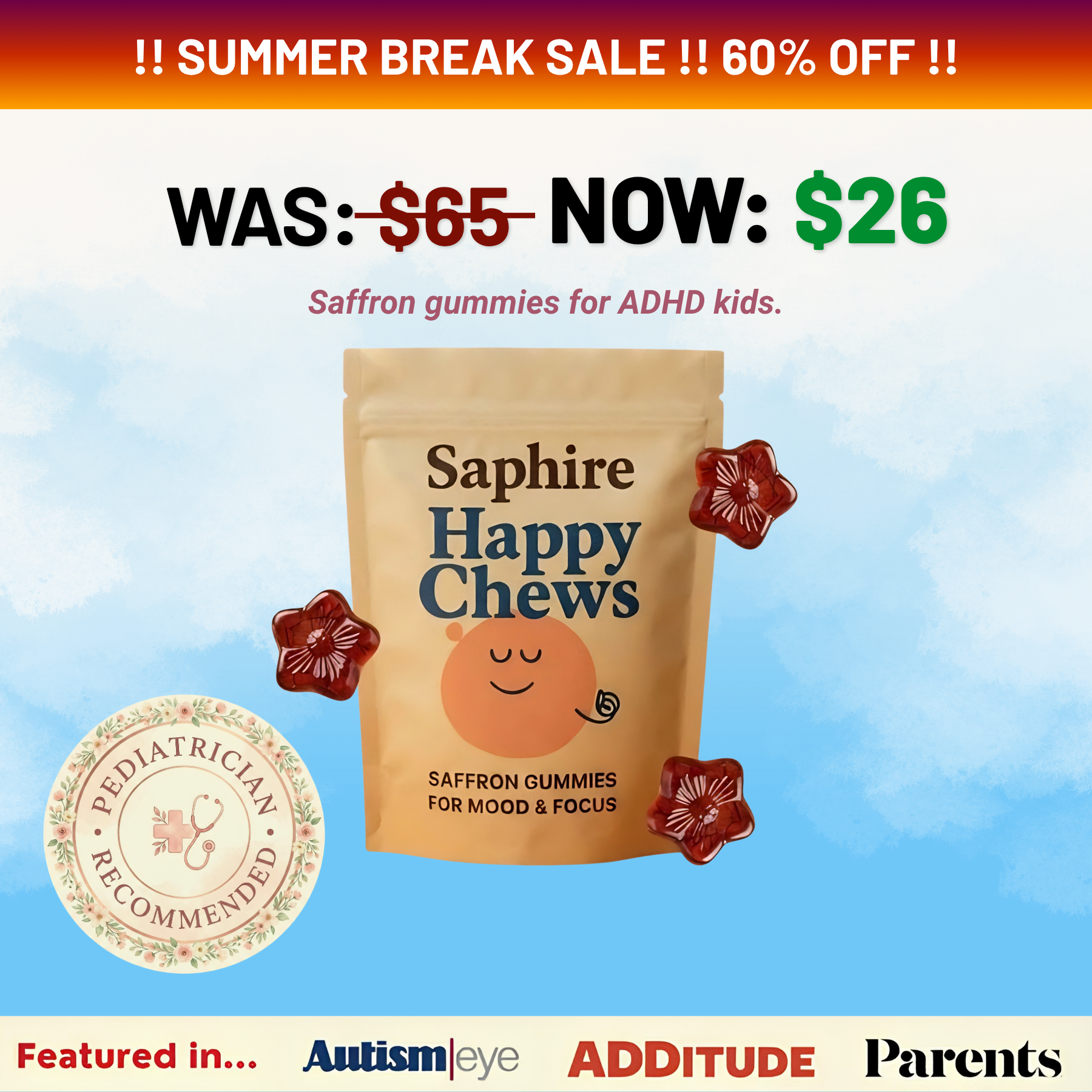 Saphire Saffron Facebook ad